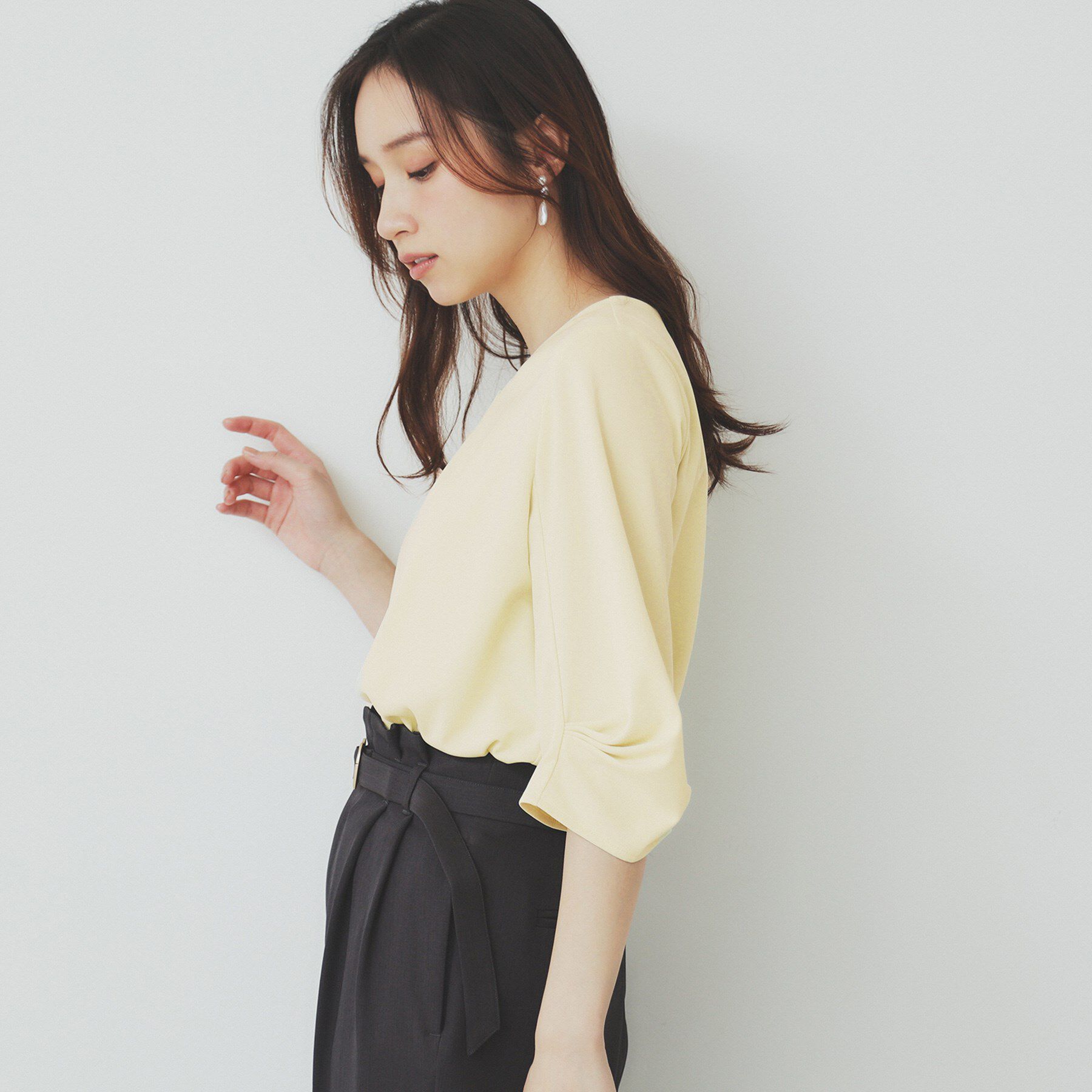 index「《5color》タックスリーブプルオーバー【UV/吸水速乾/接触冷感/洗濯機洗い可】」|Tシャツ・カットソー|