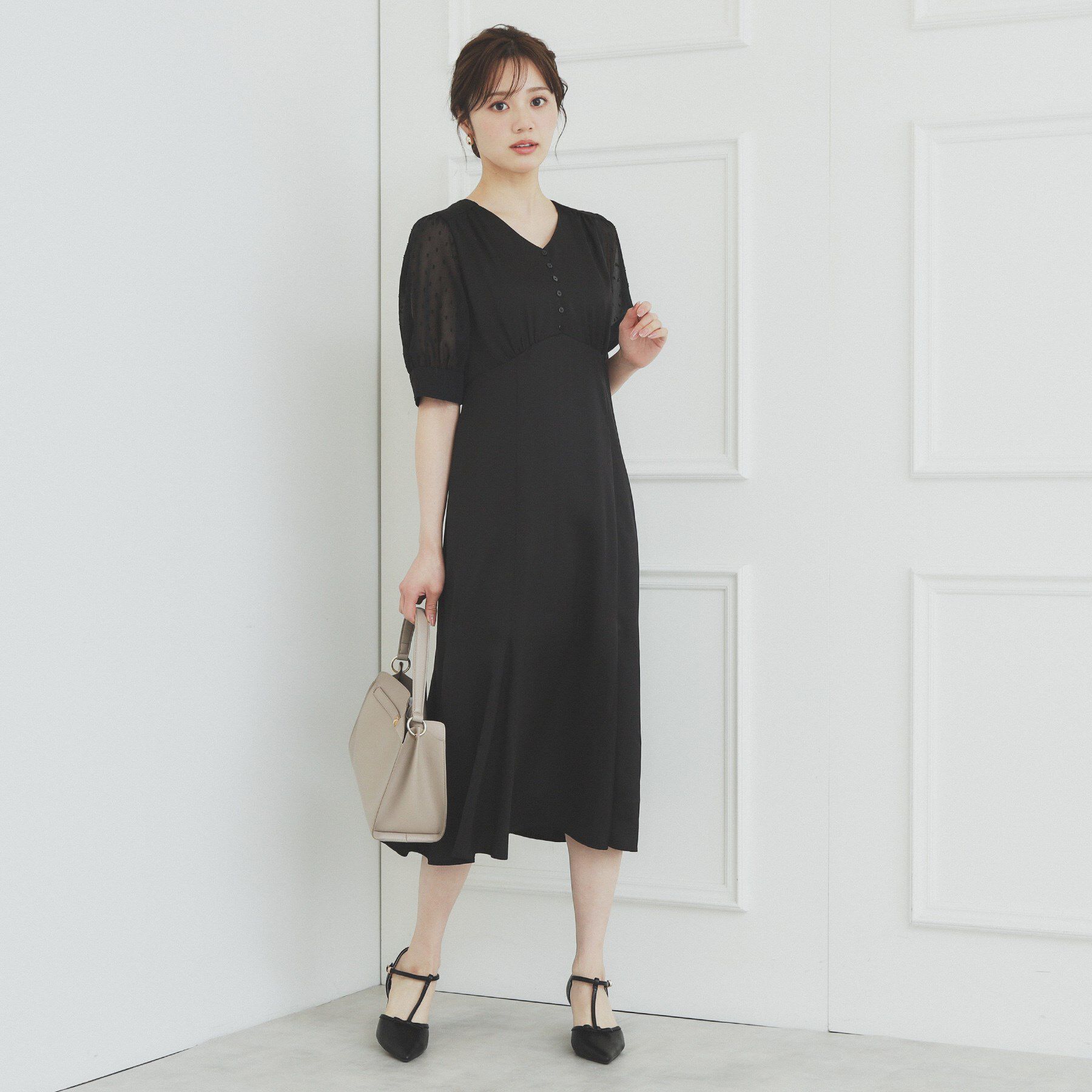 index「マーメイドサテンワンピース【洗濯機洗い可/イージーアイロン】」|ワンピース|