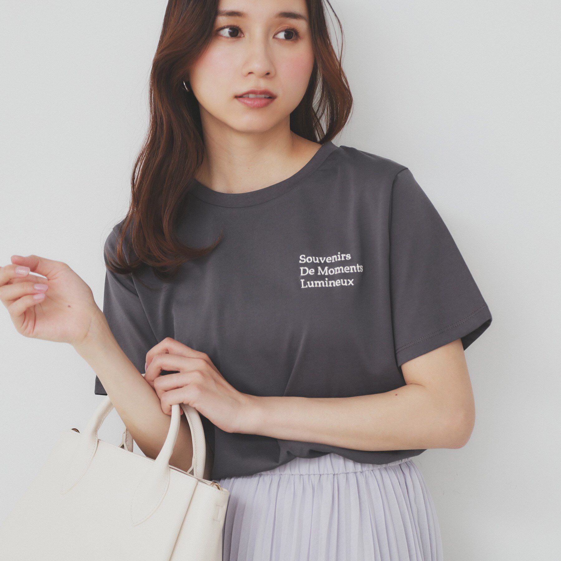 index「ロゴ刺繍Tシャツ【UV/接触冷感/洗濯機洗い可】」|Tシャツ・カットソー|