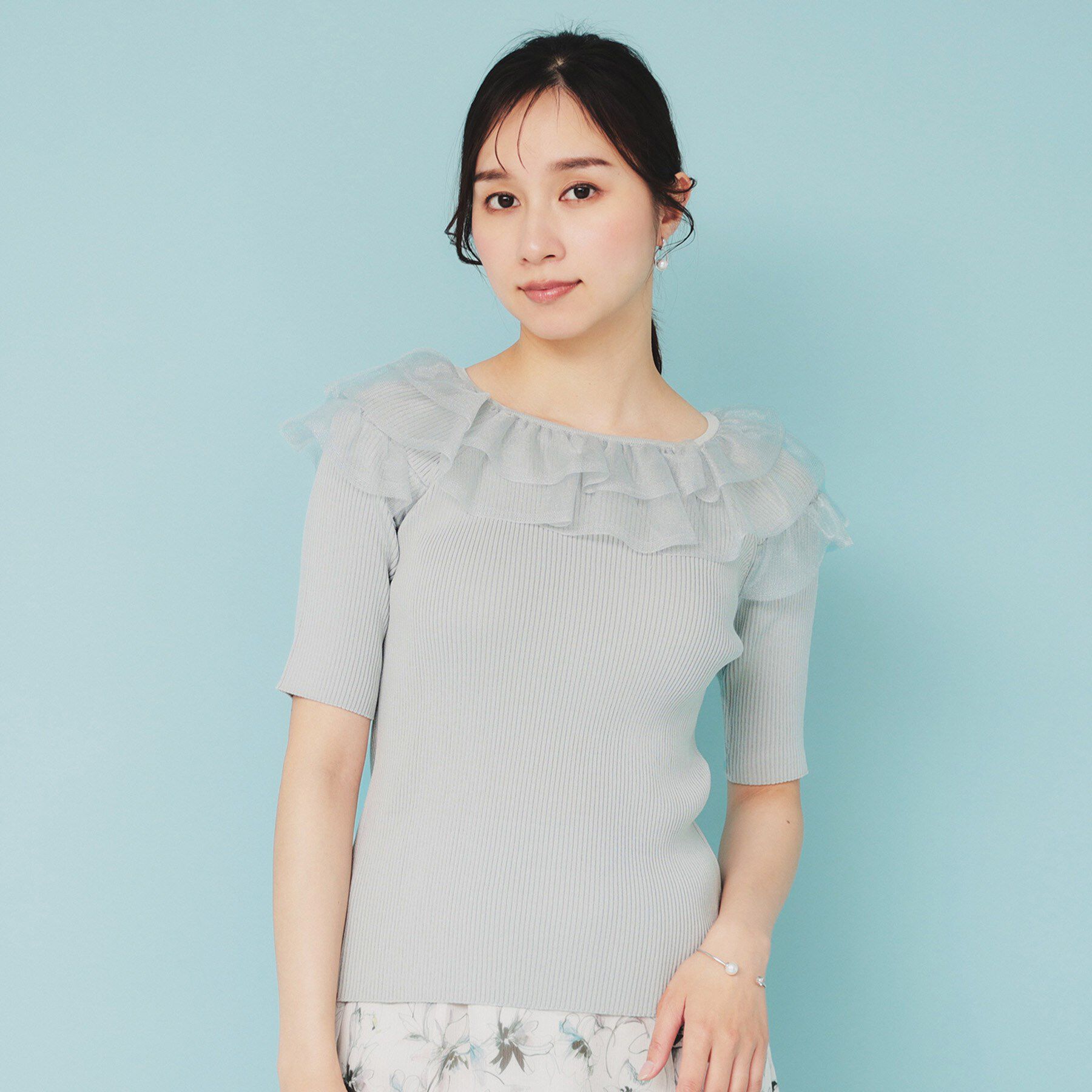 index「シアーラメフリルニット【洗濯機洗い可】」|ニット・セーター|