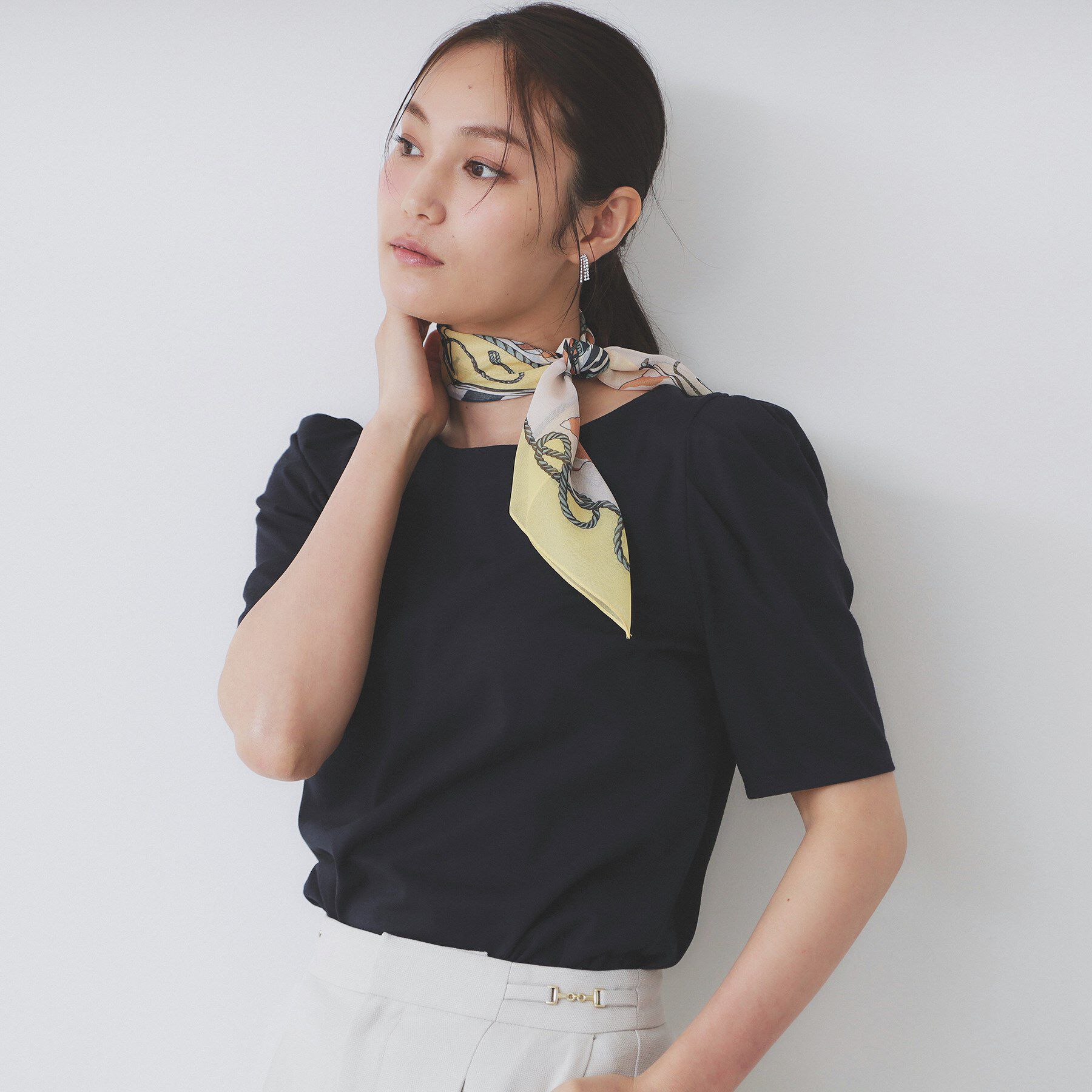 index「《7色展開/XS-LLサイズ》多機能タックスリーブトップス【汗ジミ防止/吸水速乾/接触冷感/UVケア」|Tシャツ・カットソー|