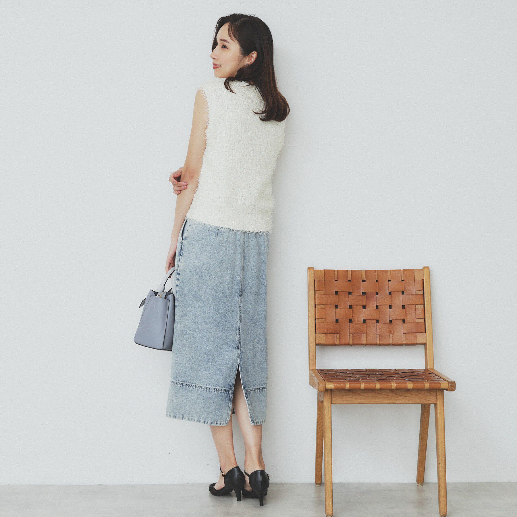 index「《Can Cam掲載》フリンジシャギーコンパクトベスト【洗濯機洗い可】」|ベスト・ジレ|