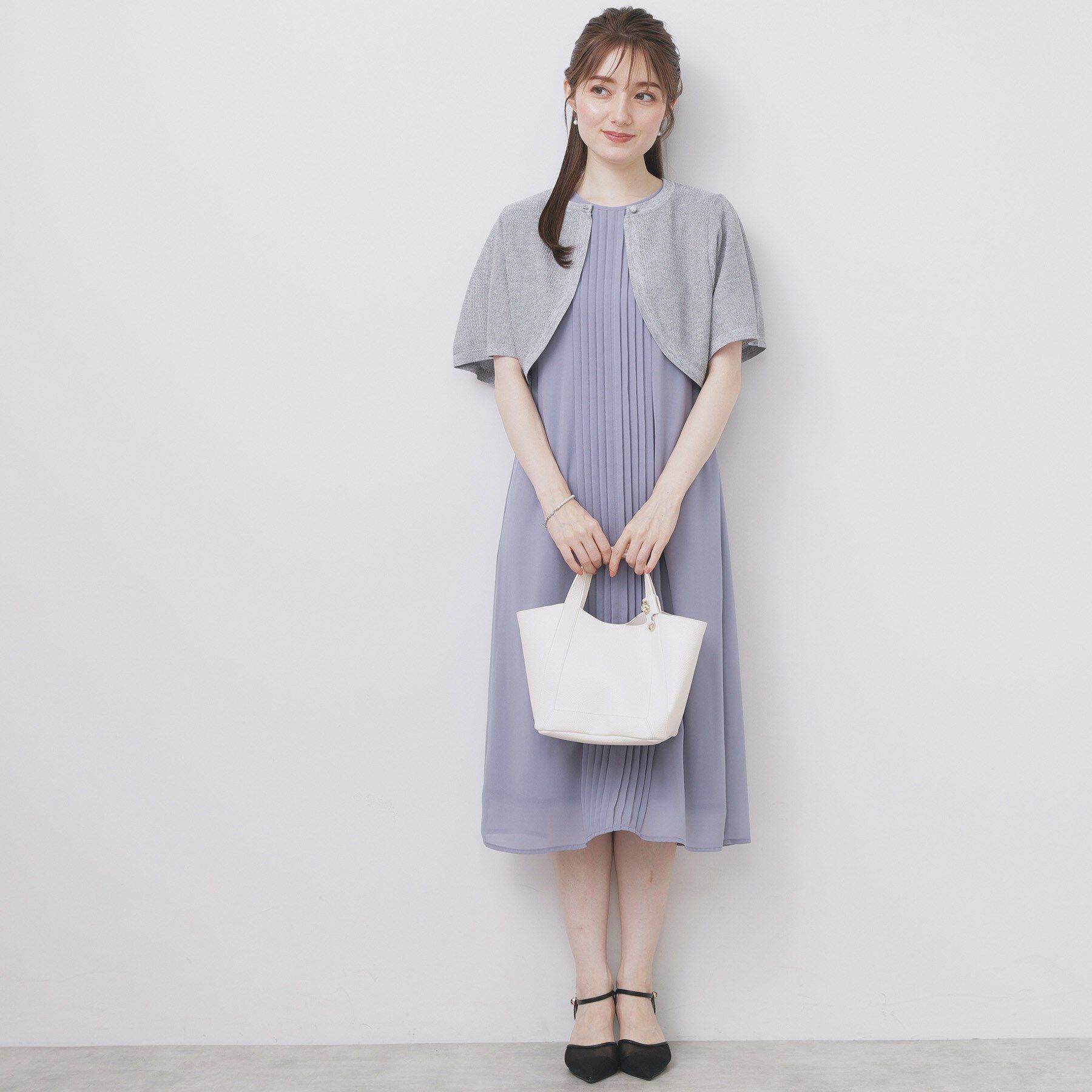 index「ビジュー釦ラメボレロカーディガン【洗濯機OK/抗ピル】」|カーディガン|