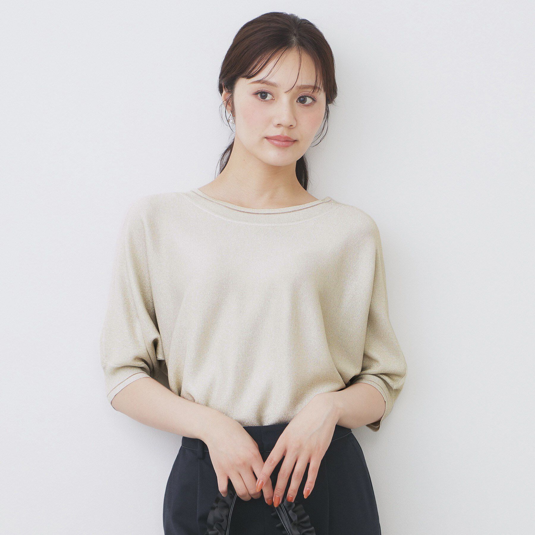 index「《5色展開》前後2WAY ドルマンスリーブニット【UVケア/抗ピル/洗濯機洗い可】」|ニット・セーター|