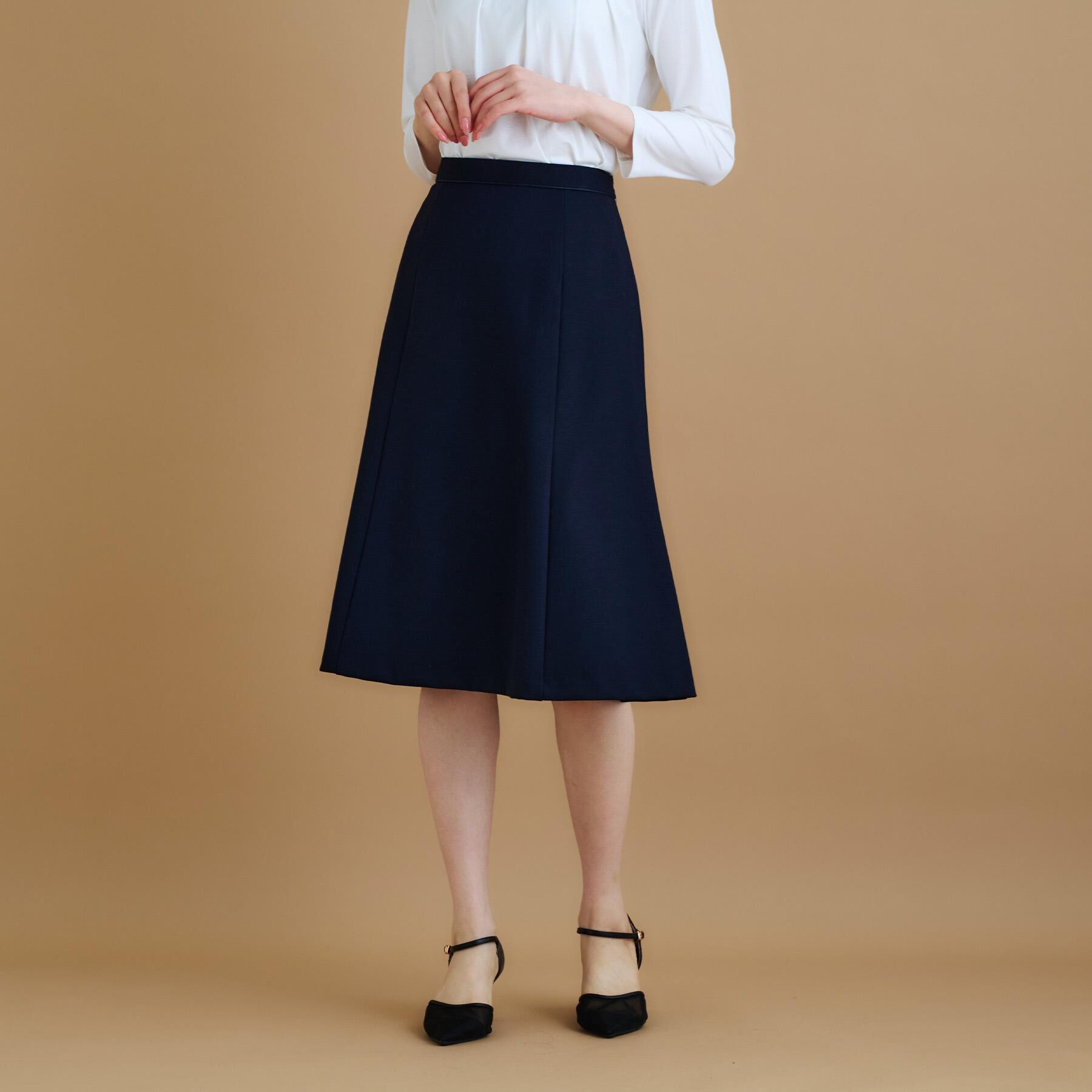 index「《S-3Lサイズ》ストレッチセミフレアスカート/セットアップ対応【洗える/イージーアイロン】」|スカート|