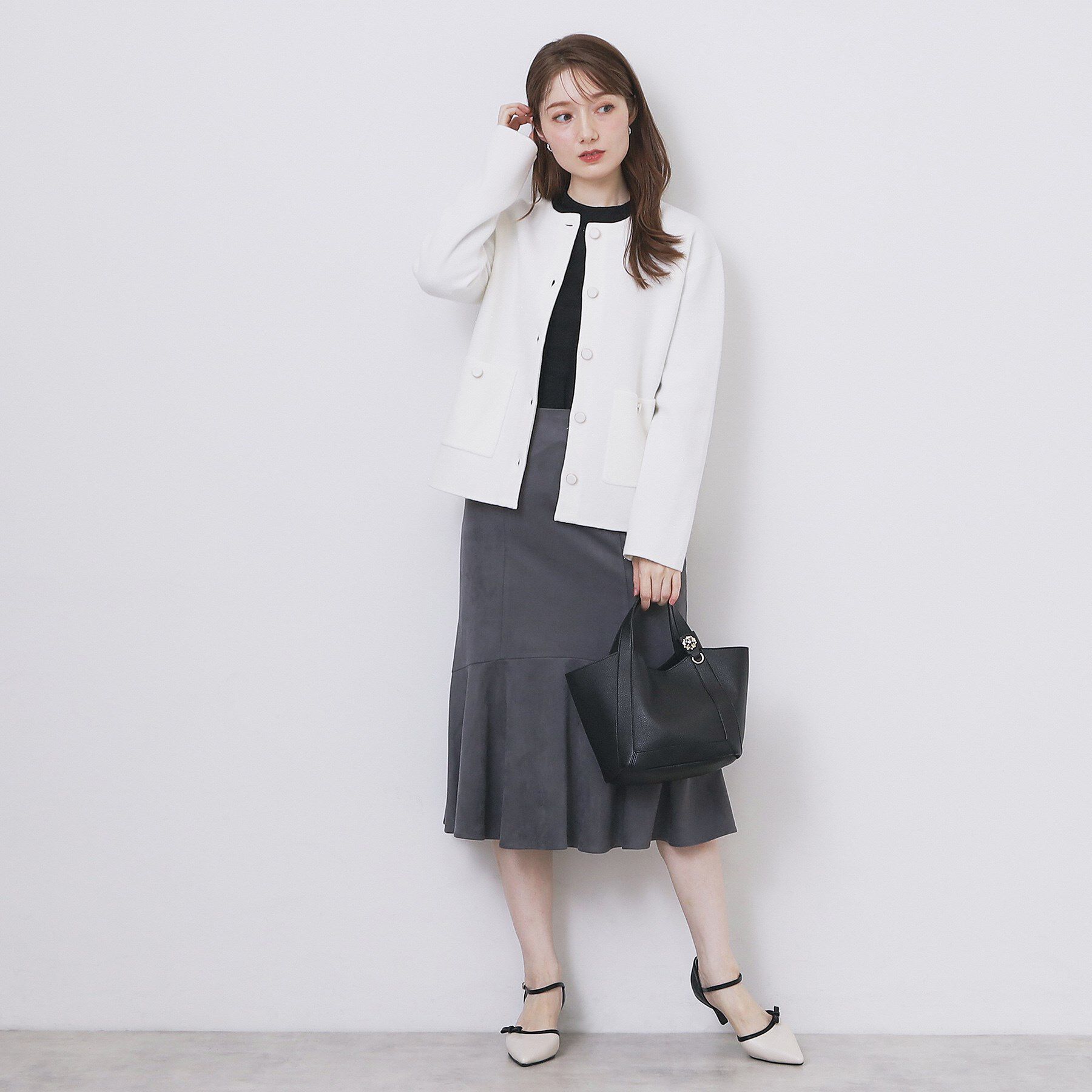 index「ダブルフェイスコーディガン【洗濯機OK】」|カーディガン|