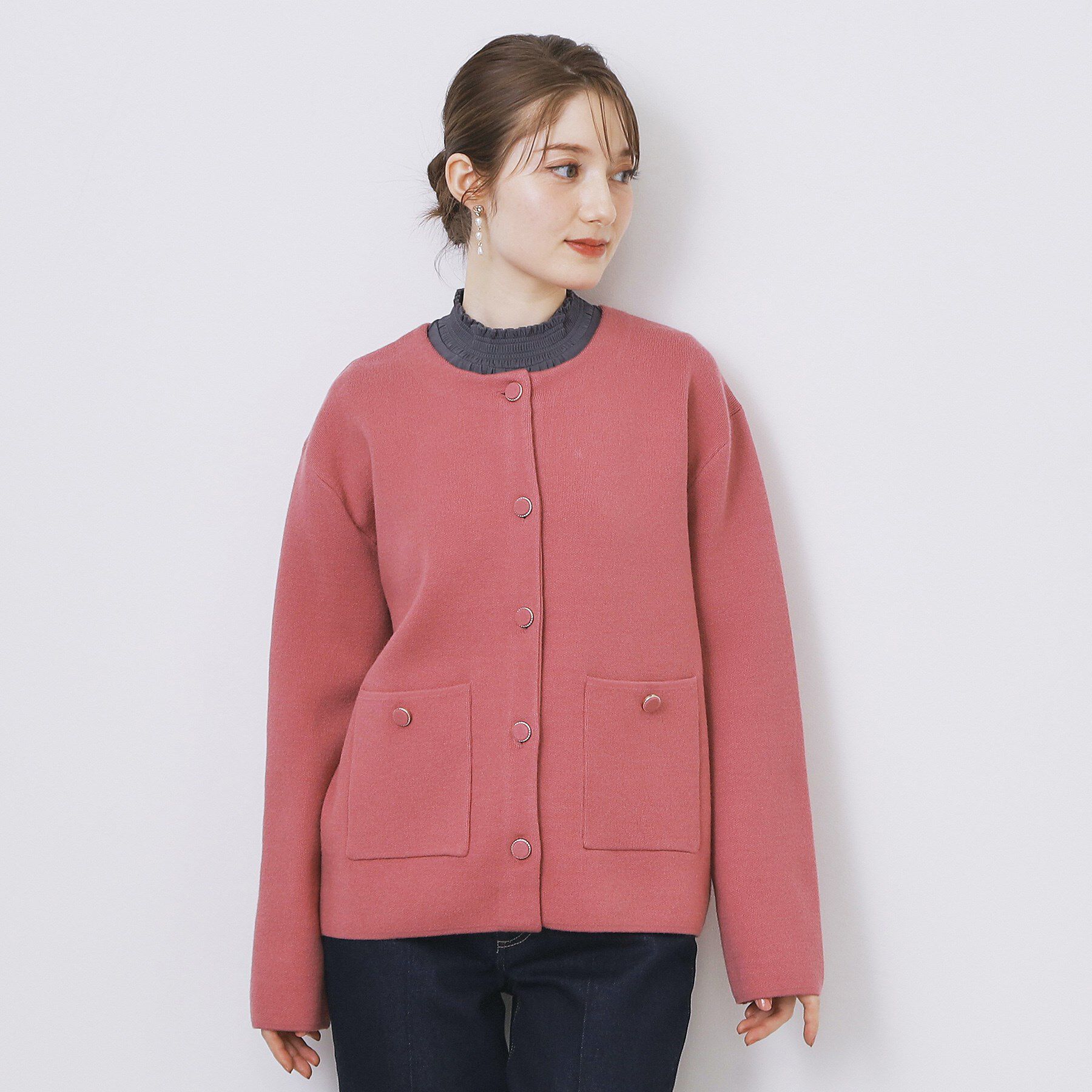 index「ダブルフェイスコーディガン【洗濯機OK】」|カーディガン|