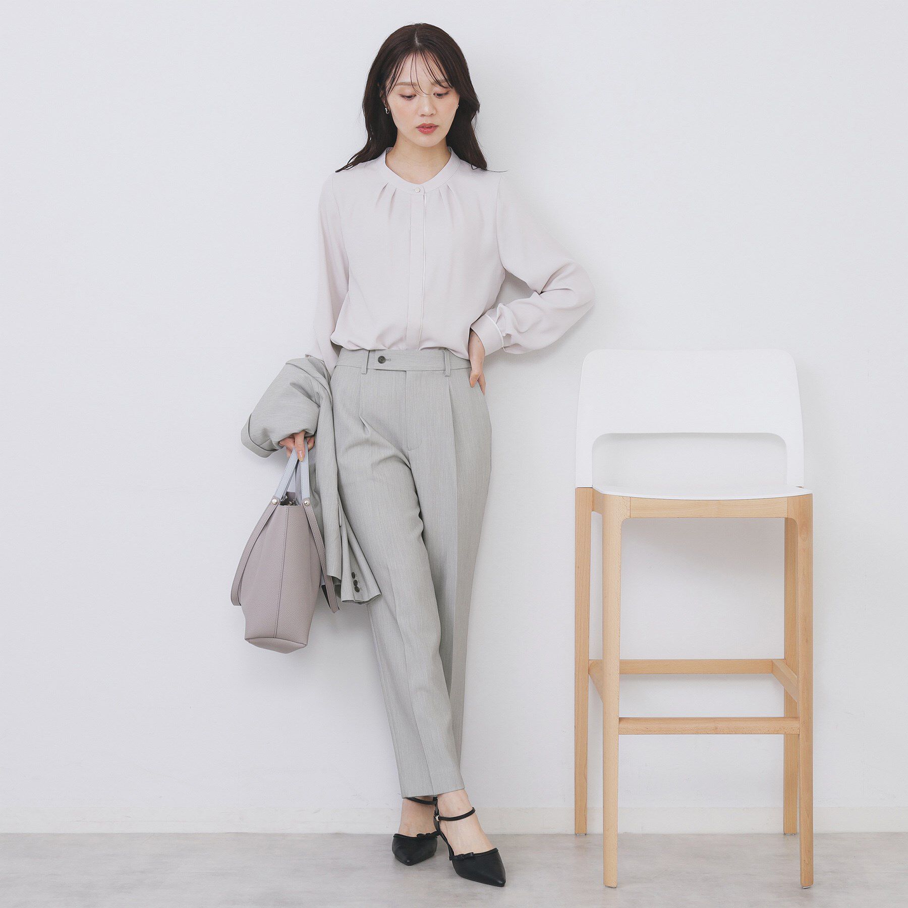 index「《丈が選べる》ストレッチテーパードパンツ/セットアップ対応【洗濯機OK/防シワ】」|その他|