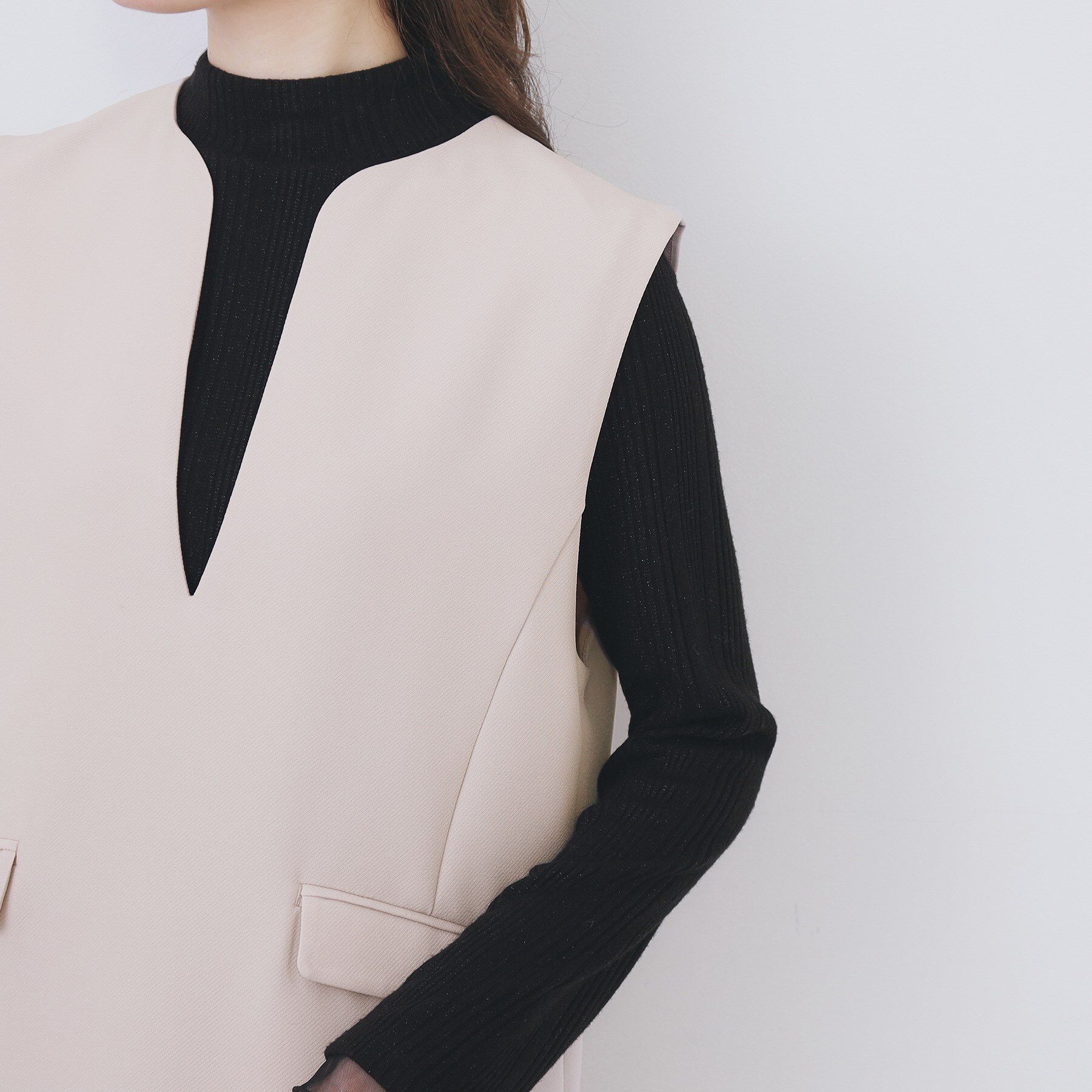 index「キーネックジャンスカ【洗濯機OK/防シワ/イージーアイロン】」|ワンピース|