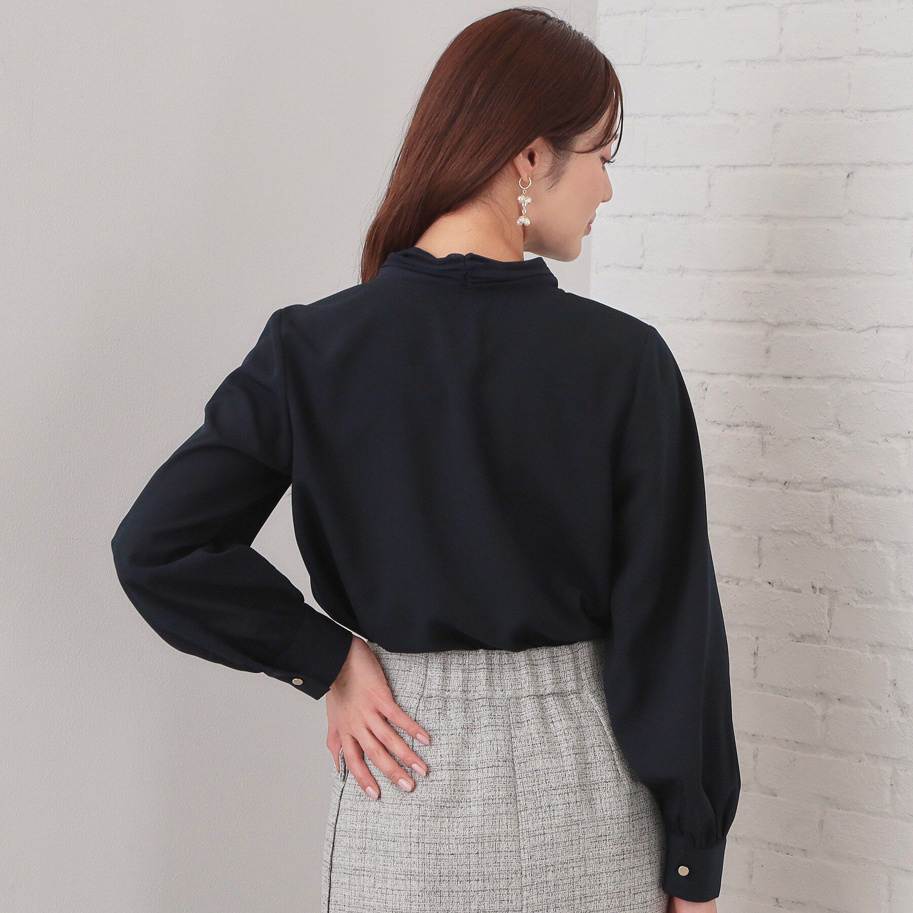 index「プリーツボウタイジョーゼットブラウス【洗濯機OK/イージーアイロン/防シワ】」|シャツ・ブラウス|