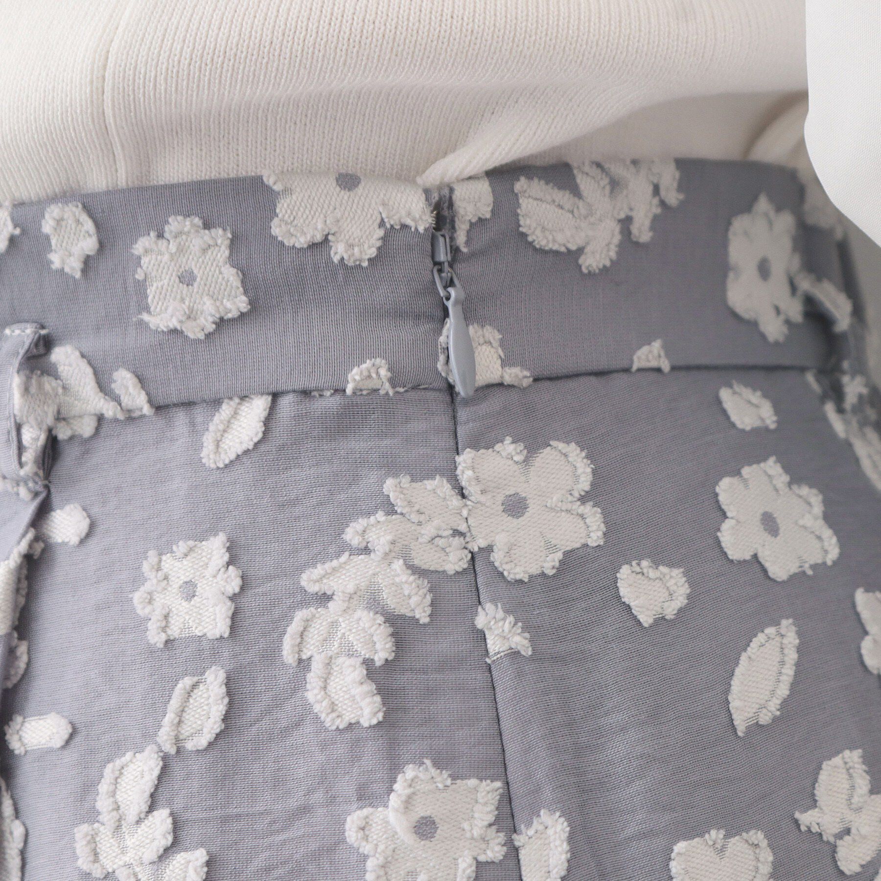 index「麻調花柄ジャカードフレアスカート【洗える】」|スカート|