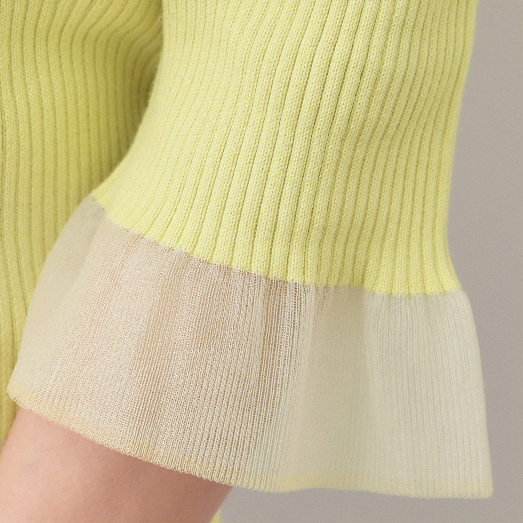 index「リブシアーフレアスリーブニット/オーガニックコットン【洗える/UVケア】」|ニット・セーター|