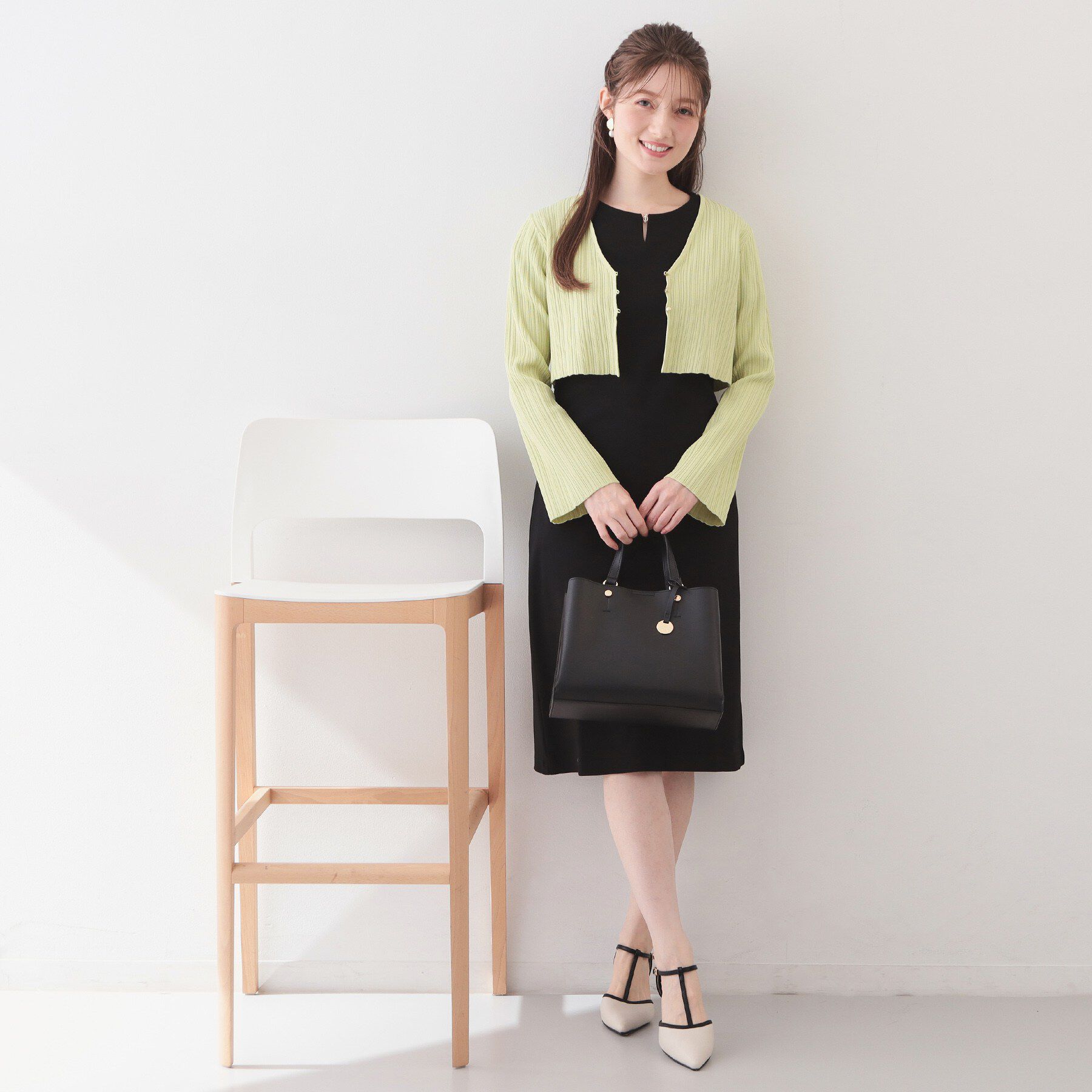 index「Iラインフレアスリーブワンピース【洗濯機OK/接触冷感/UVケア】《XS～3L/6col》」|ワンピース|