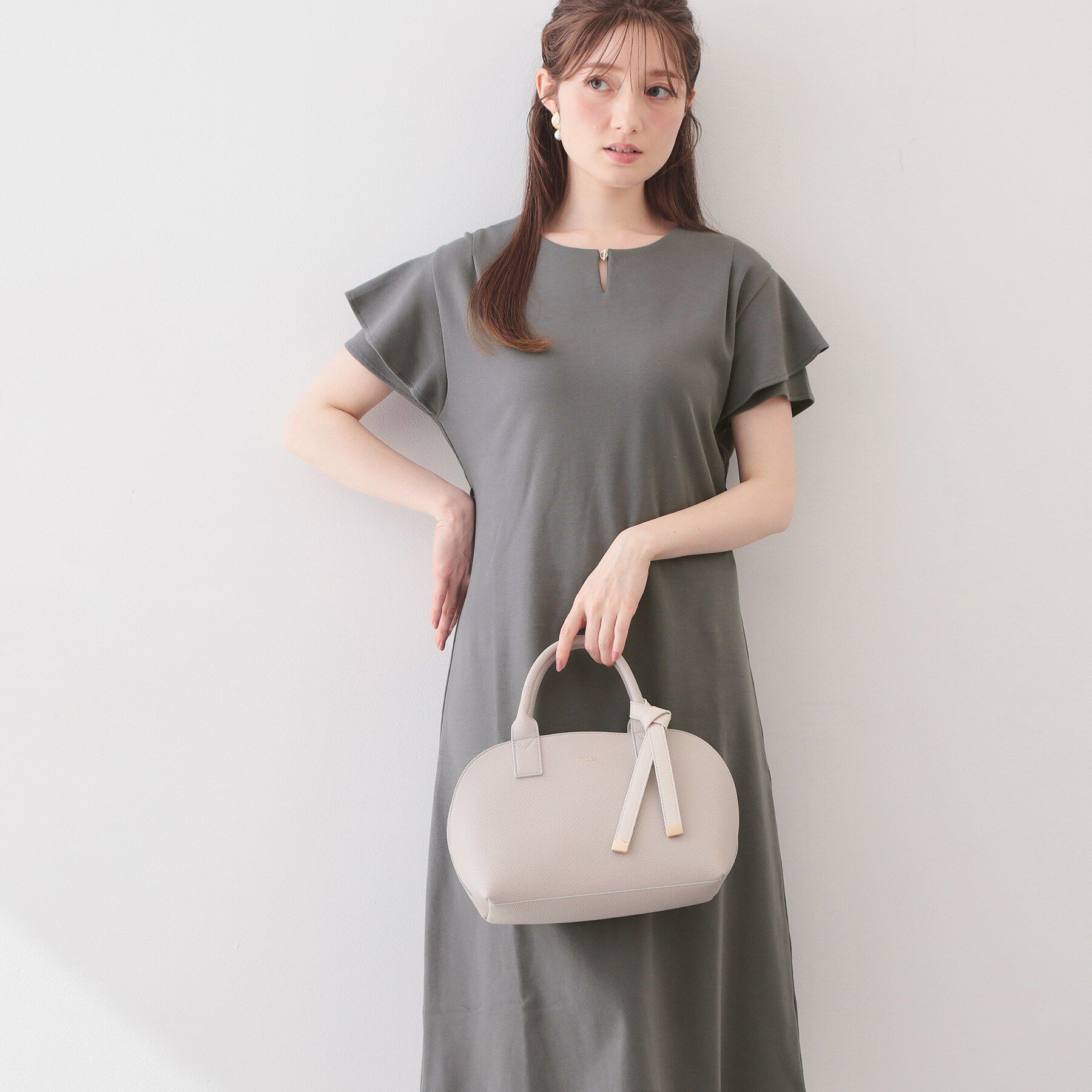 index「Iラインフレアスリーブワンピース【洗濯機OK/接触冷感/UVケア】《XS～3L/6col》」|ワンピース|