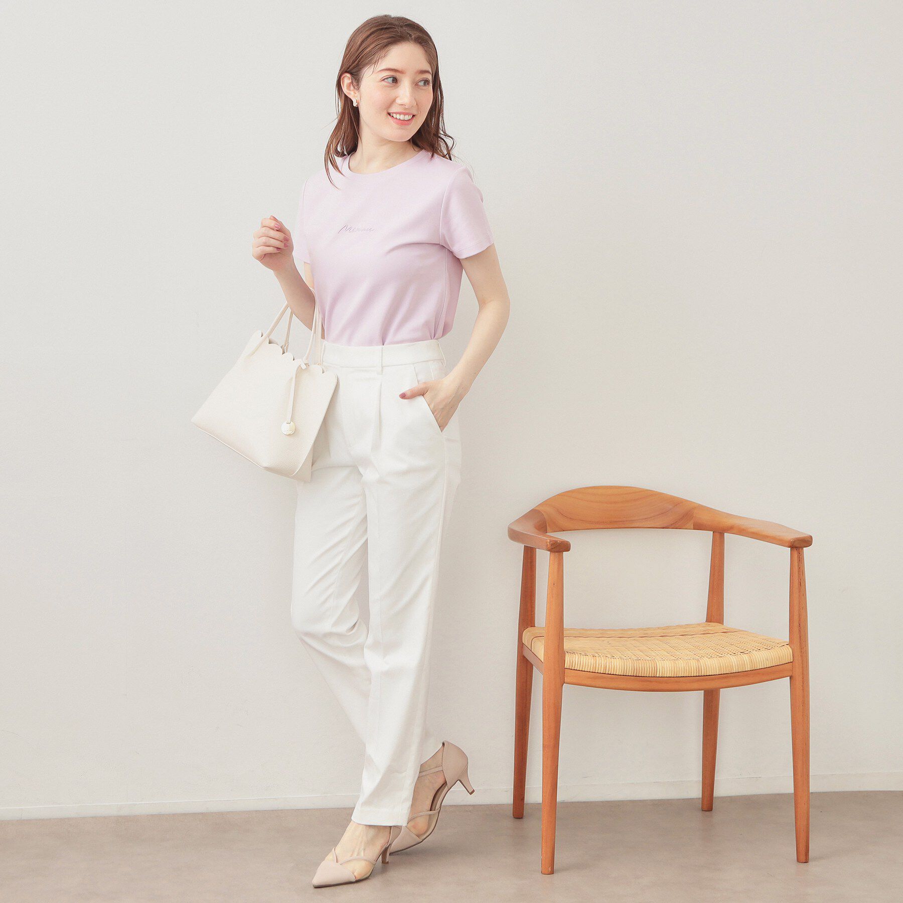 index「フロントロゴ刺繍Tシャツ【洗濯機OK・接触冷感・UVケア】」|Tシャツ・カットソー|