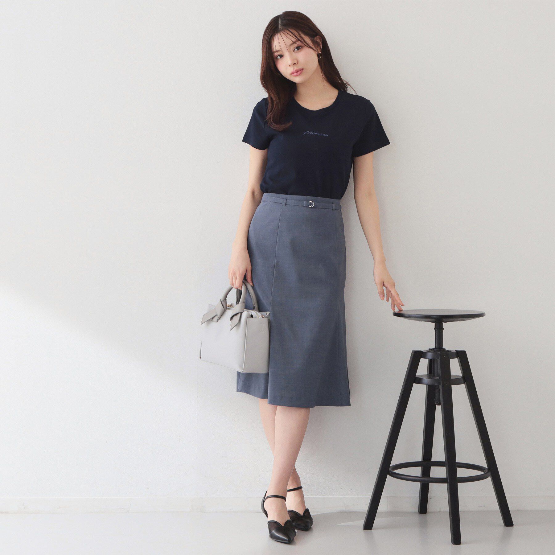 index「フロントロゴ刺繍Tシャツ【洗濯機OK・接触冷感・UVケア】」|Tシャツ・カットソー|