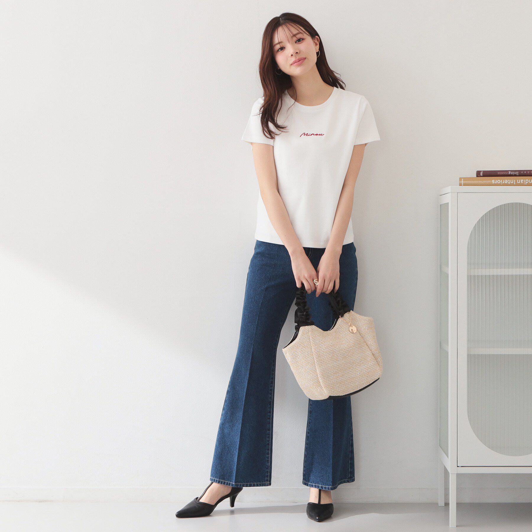 index「フロントロゴ刺繍Tシャツ【洗濯機OK・接触冷感・UVケア】」|Tシャツ・カットソー|