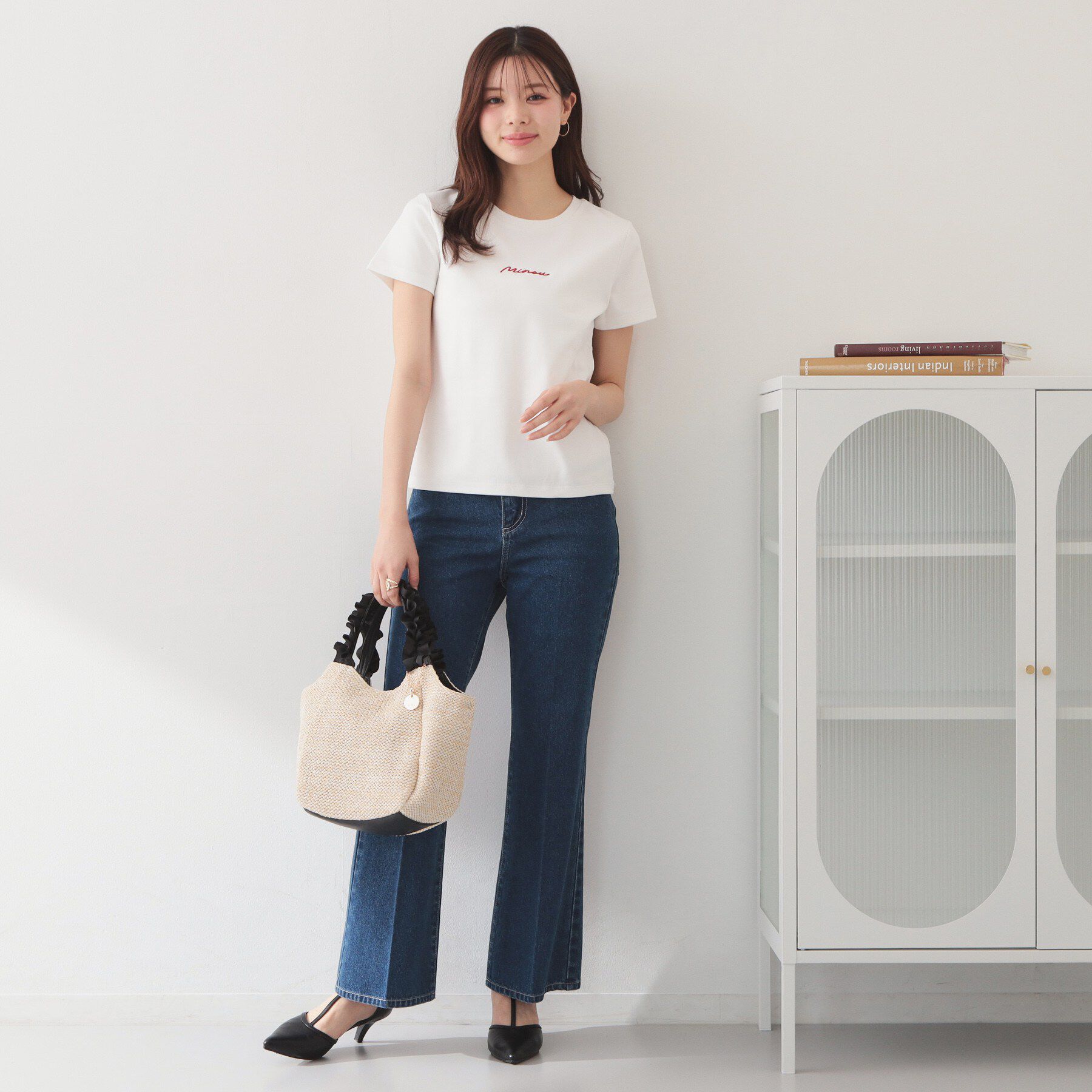 index「フロントロゴ刺繍Tシャツ【洗濯機OK・接触冷感・UVケア】」|Tシャツ・カットソー|