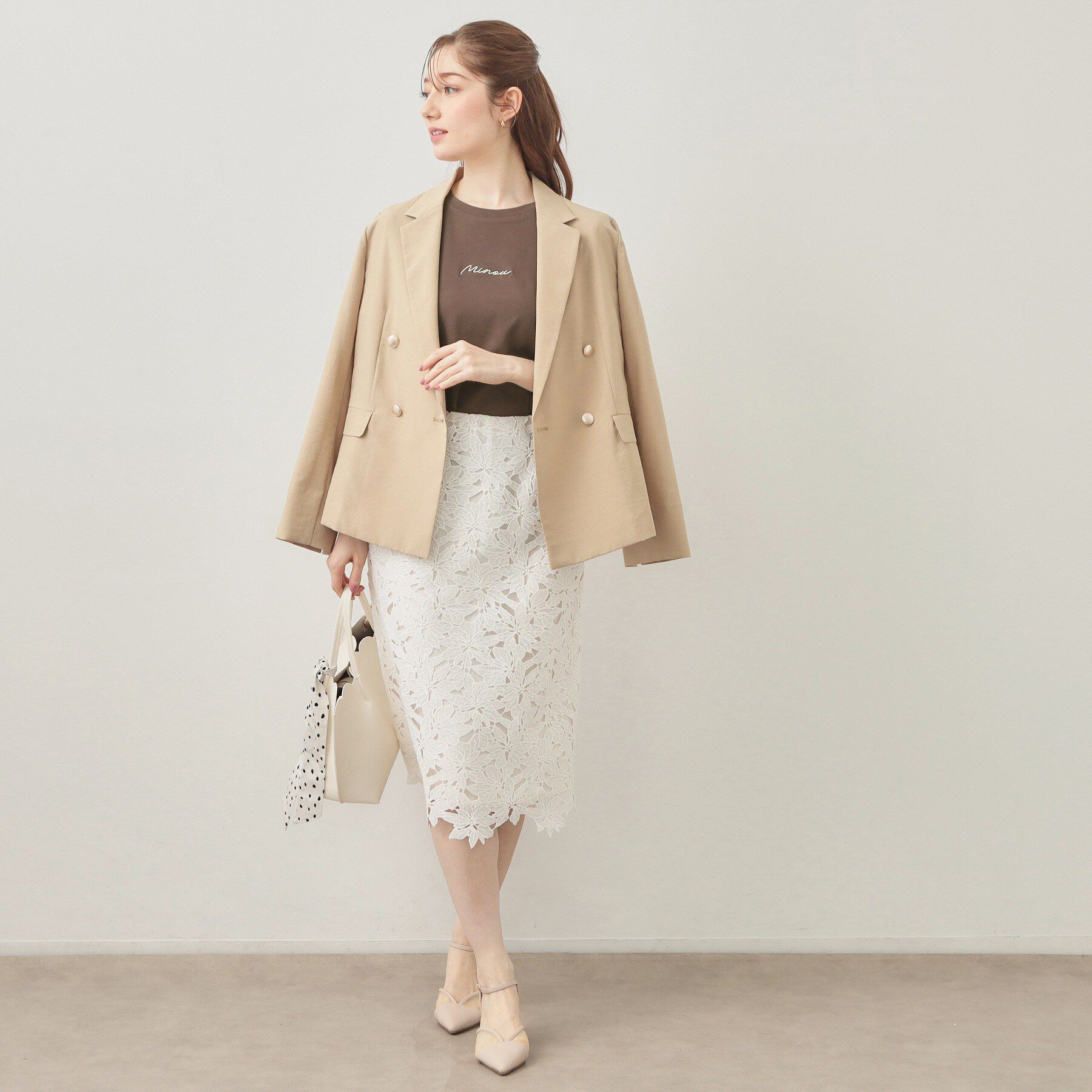 index「フロントロゴ刺繍Tシャツ【洗濯機OK・接触冷感・UVケア】」|Tシャツ・カットソー|