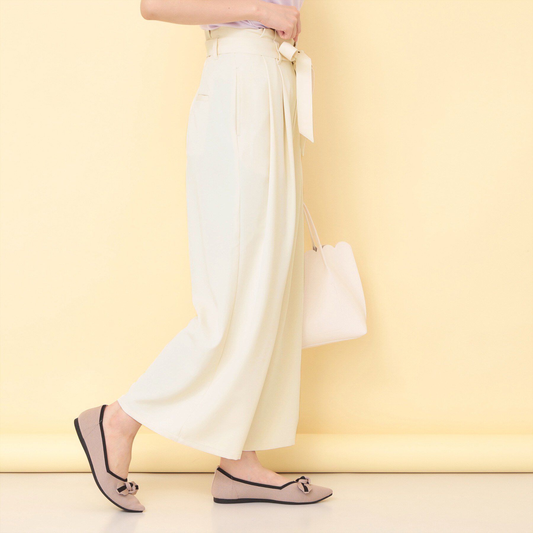 index「リボンベルト付カラーワイドパンツ【洗濯機OK】」|その他|