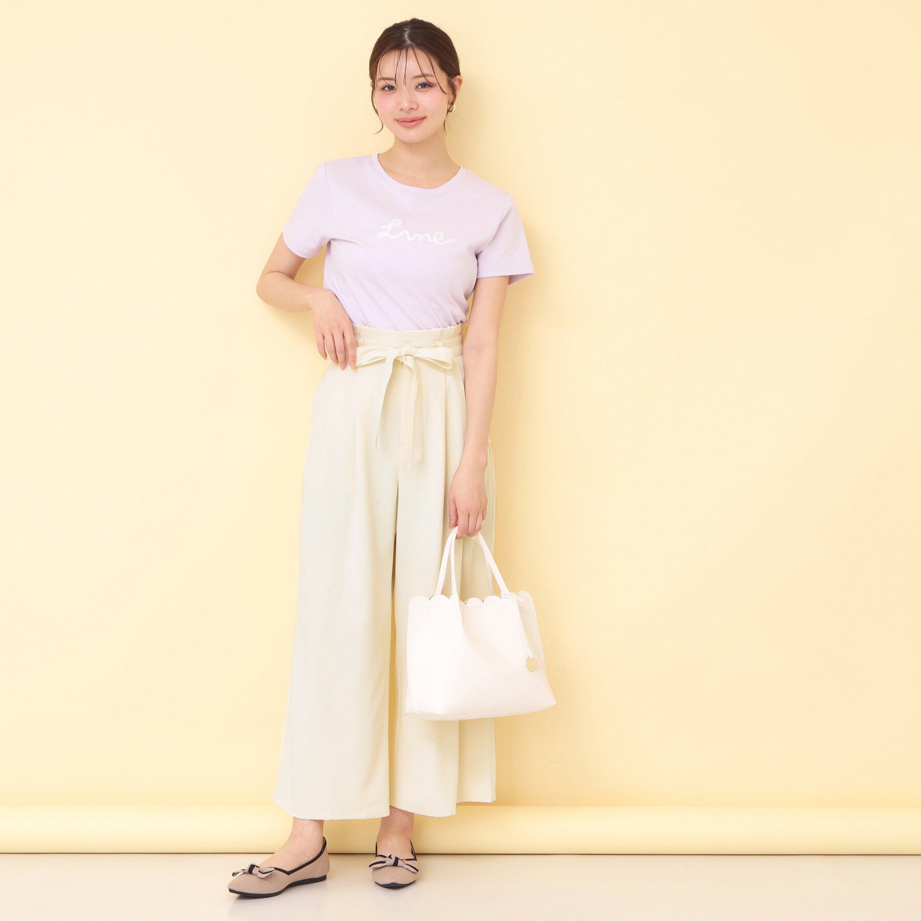 index「リボンベルト付カラーワイドパンツ【洗濯機OK】」|その他|