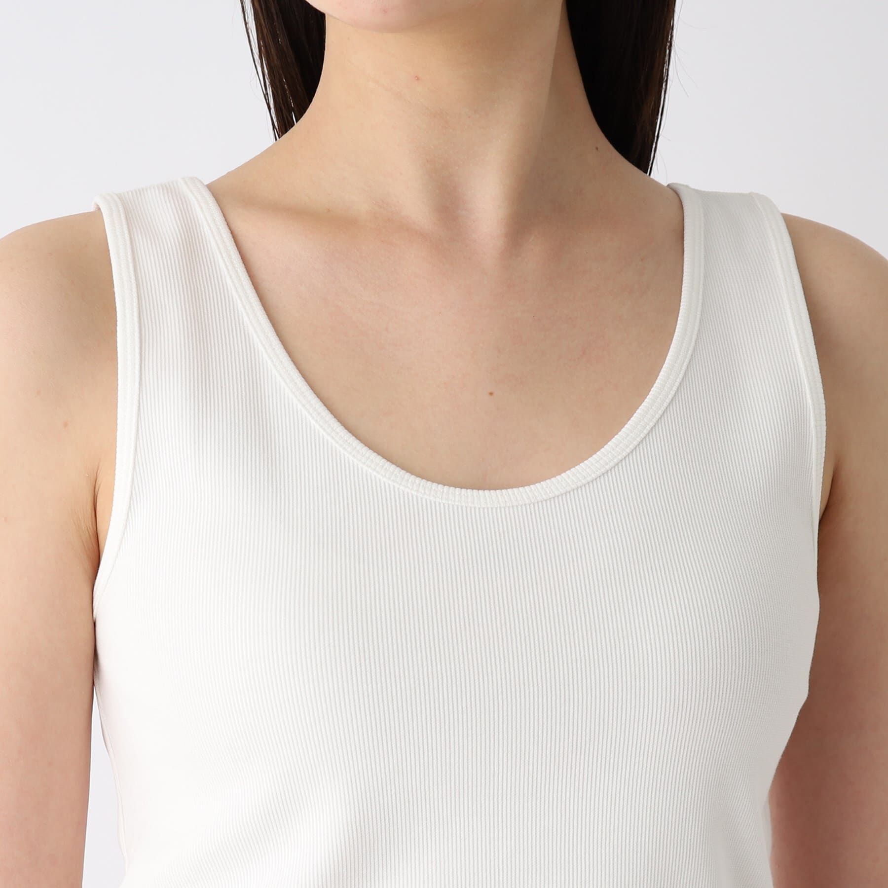 OPAQUE.CLIP「リブタンクトップ【洗濯機洗い可】」|キャミソール|