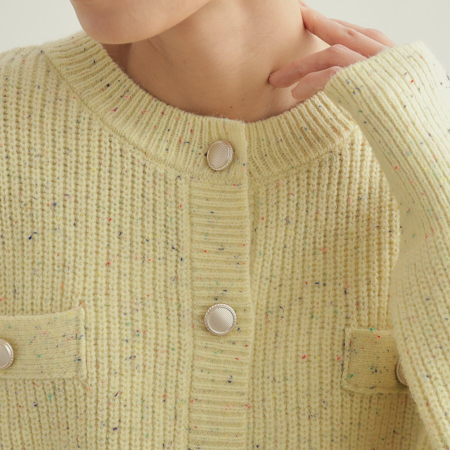 OPAQUE.CLIP「カラーネップニットカーディガン【洗濯機洗い可】」|カーディガン|