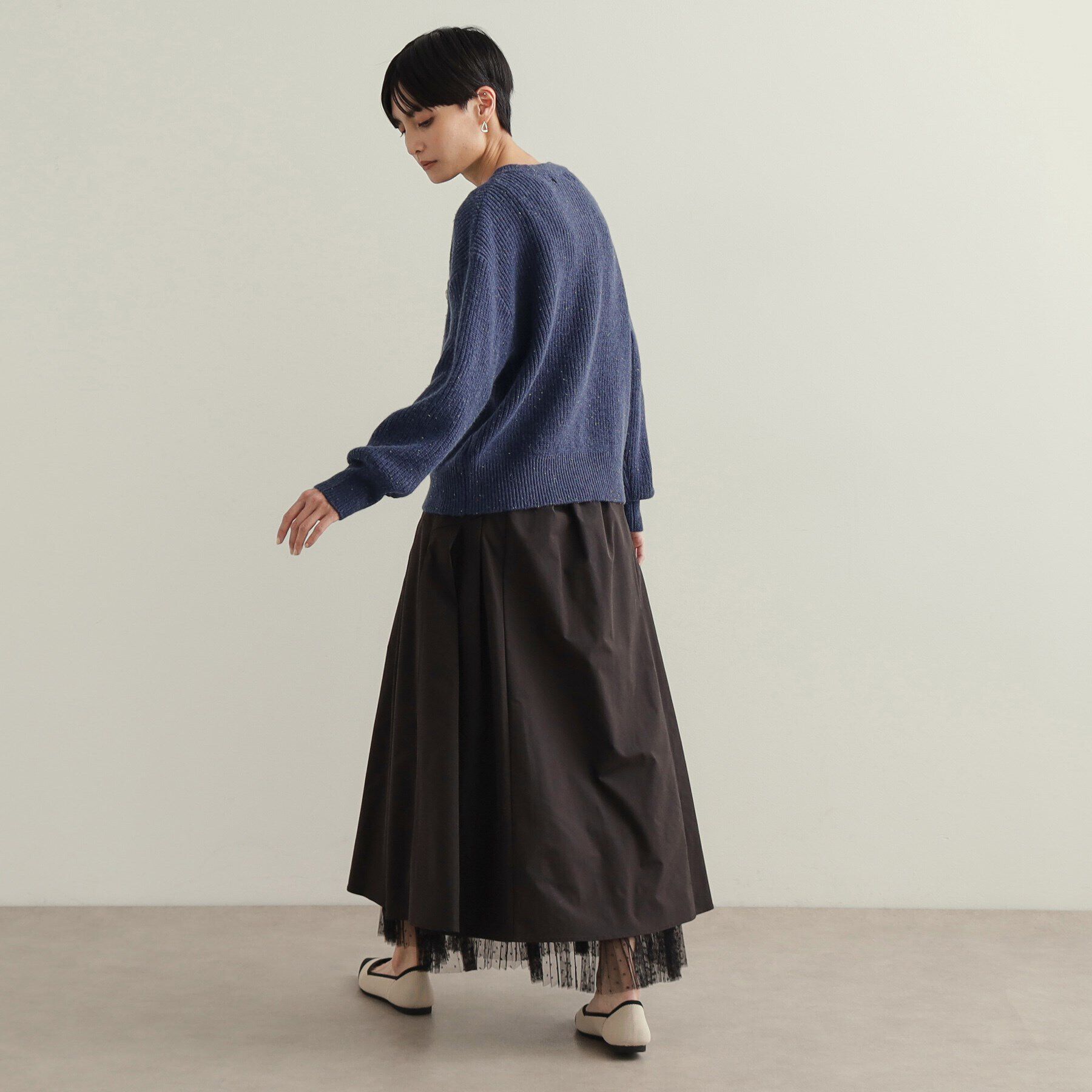 OPAQUE.CLIP「カラーネップニットカーディガン【洗濯機洗い可】」|カーディガン|