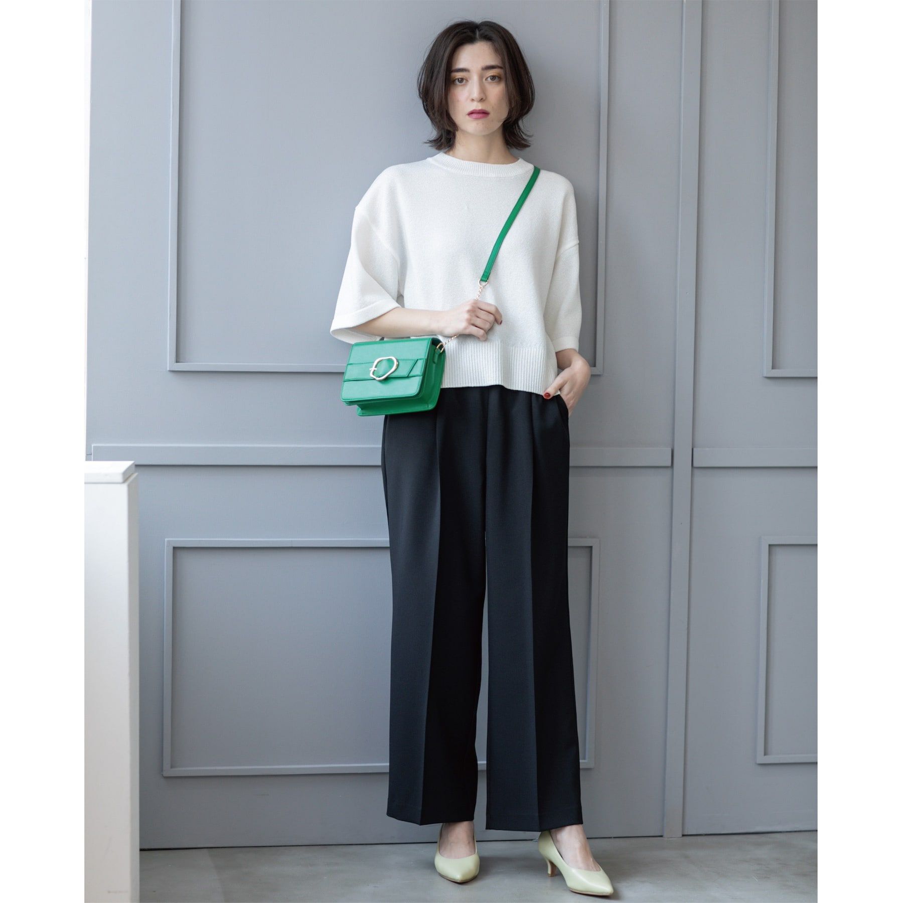 OPAQUE.CLIP「《SS-LLsize》美脚ストレッチイージーワイドパンツ【洗濯機洗い可/防シワ】」|その他|