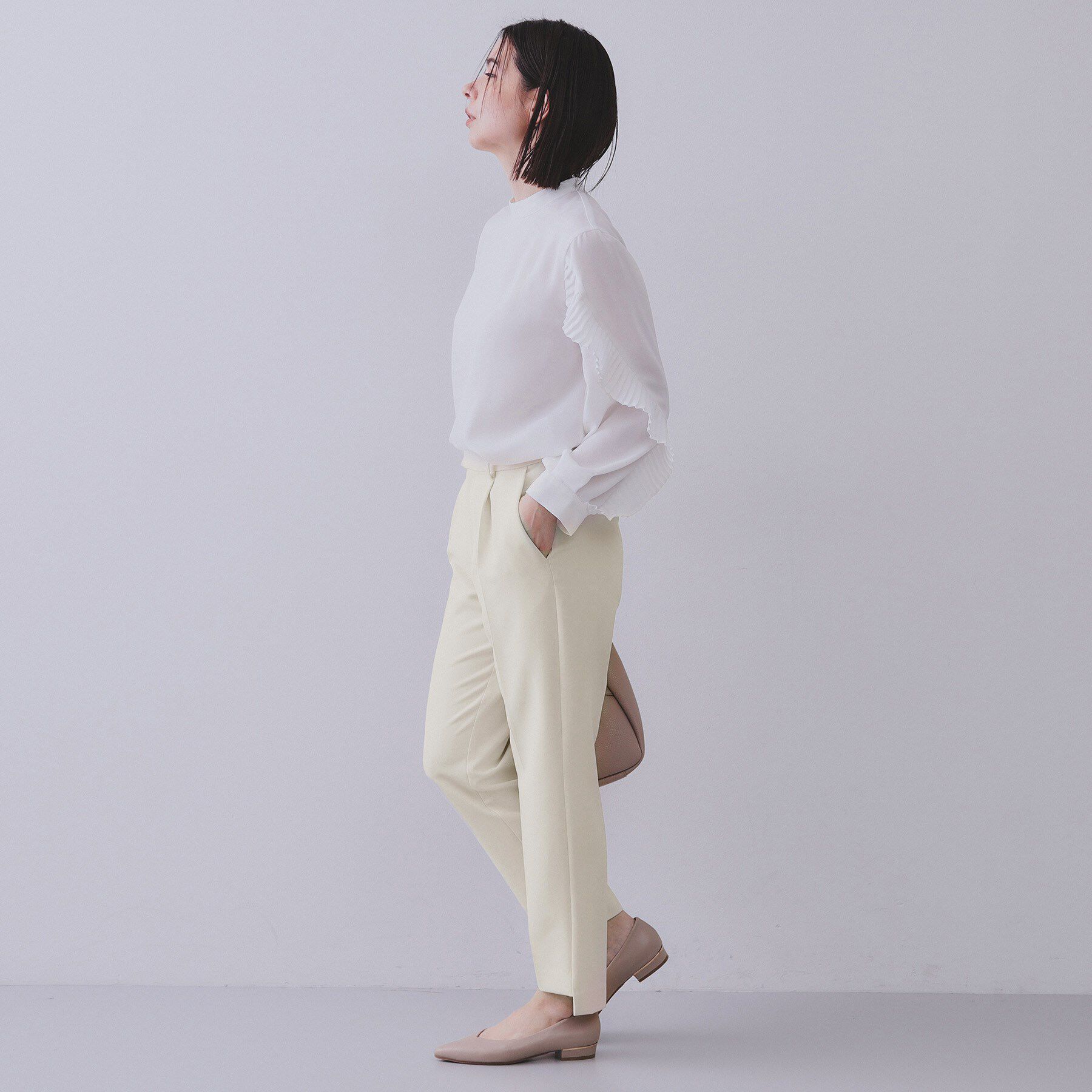 OPAQUE.CLIP「《通勤・セレモニー対応/セットアップ対応》ステップヘムテーパードパンツ【洗濯機洗い可】」|その他|