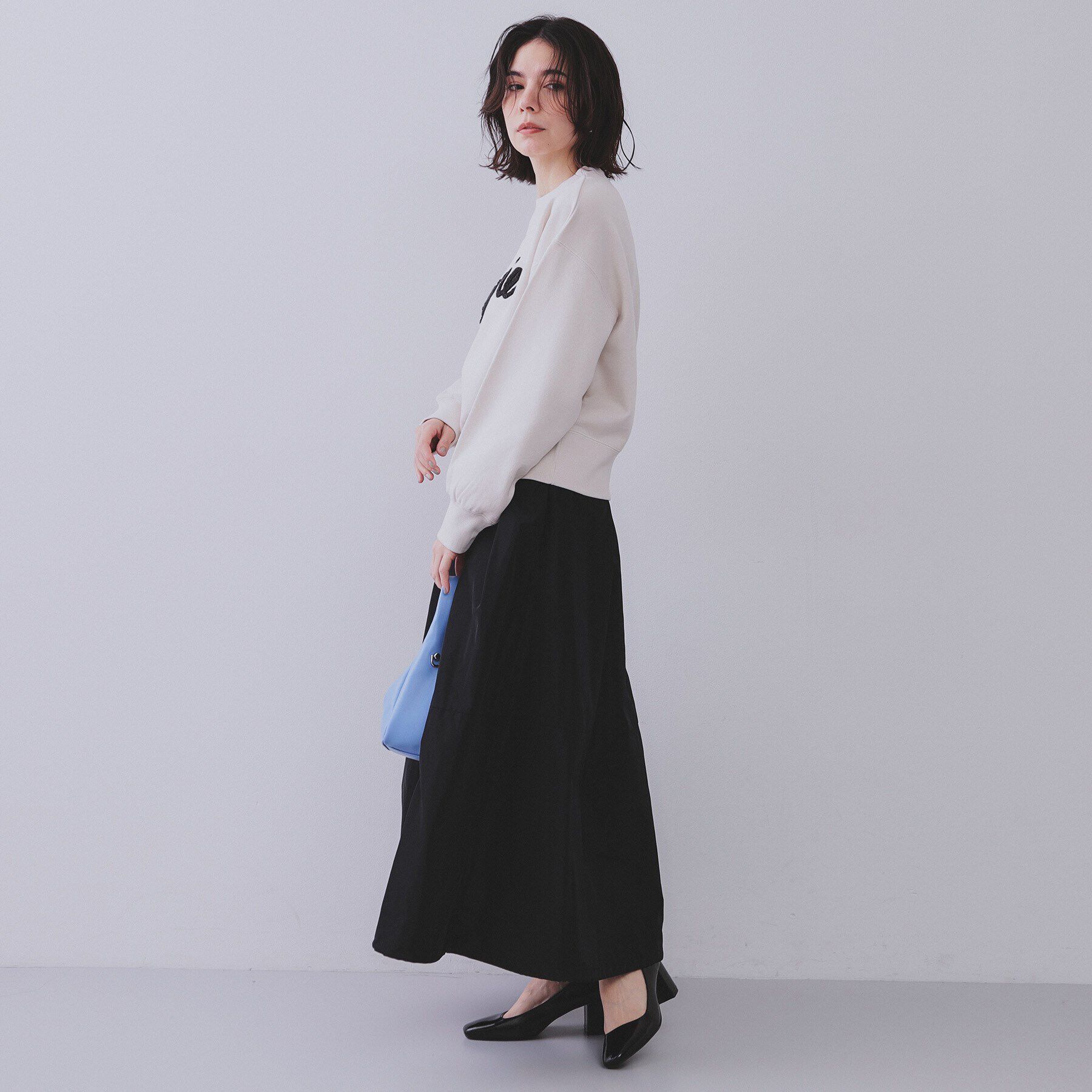 OPAQUE.CLIP「2WAYタックフレアスカート【洗濯機洗い可】」|スカート|