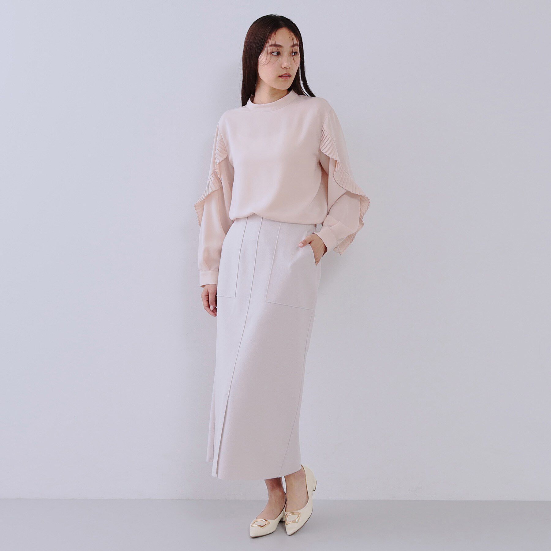 OPAQUE.CLIP「【抗菌防臭加工】ゴールドメタルポインテッドデザインパンプス」|パンプス|