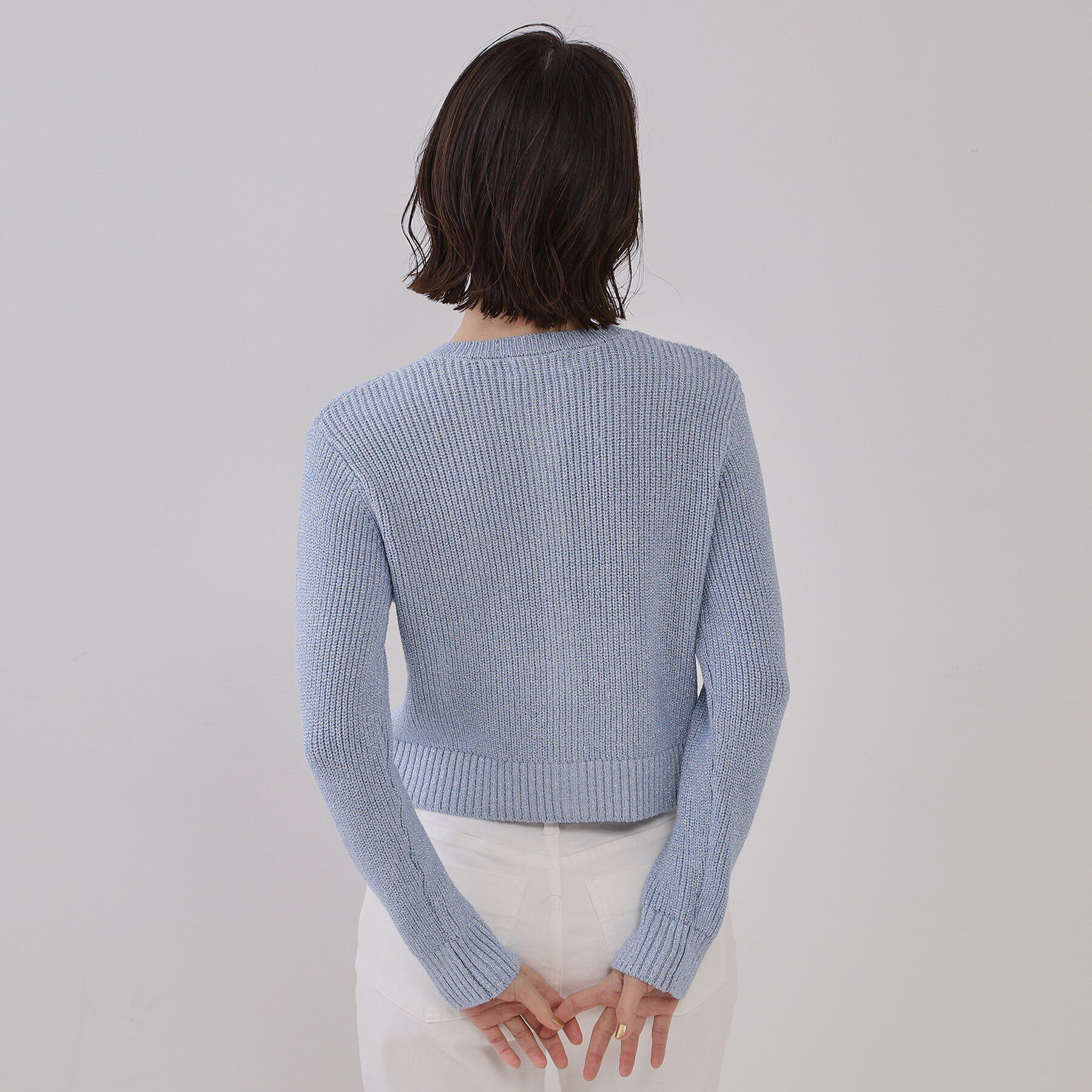 OPAQUE.CLIP「ラメヤーンニットカーディガン【洗濯機洗い可】」|カーディガン|