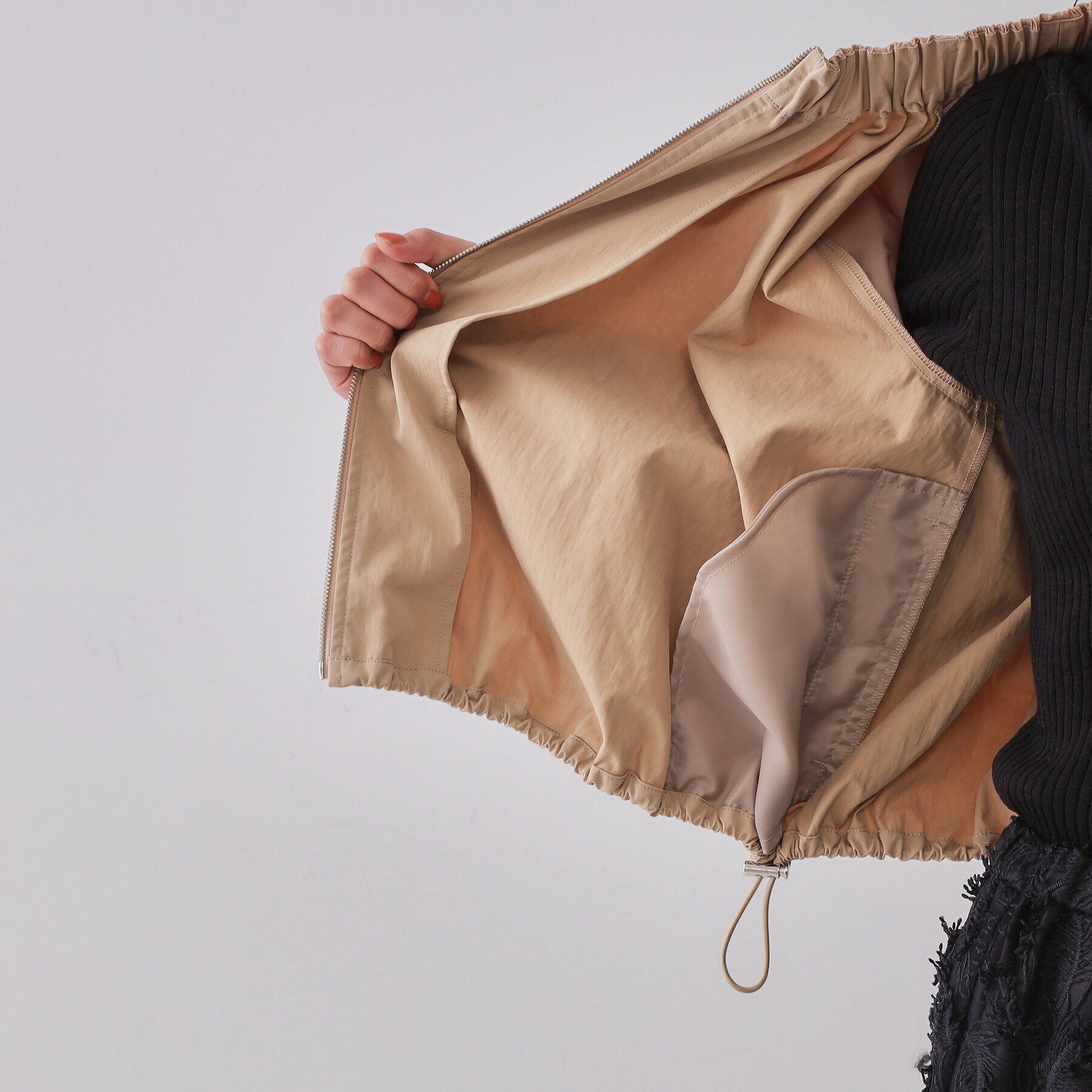 OPAQUE.CLIP「バルーンスリーブZIPブルゾン【洗濯洗い可】」|ブルゾン・スタジャン|