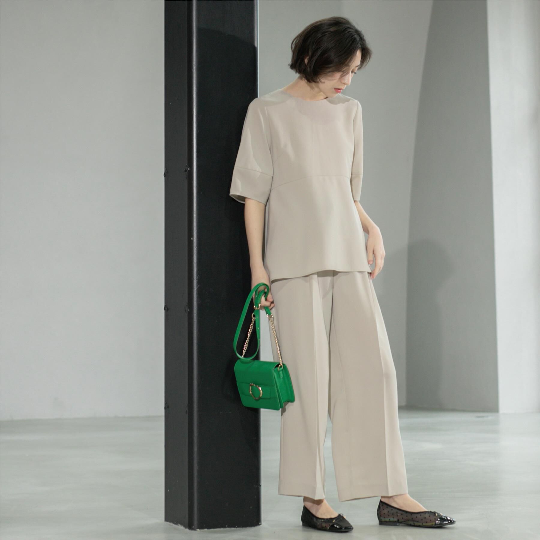 OPAQUE.CLIP「《6色展開/丈が選べる》美脚イージーワイドパンツ/セットアップ対応【ストレッチ/洗濯機洗い可/防シワ」|その他|