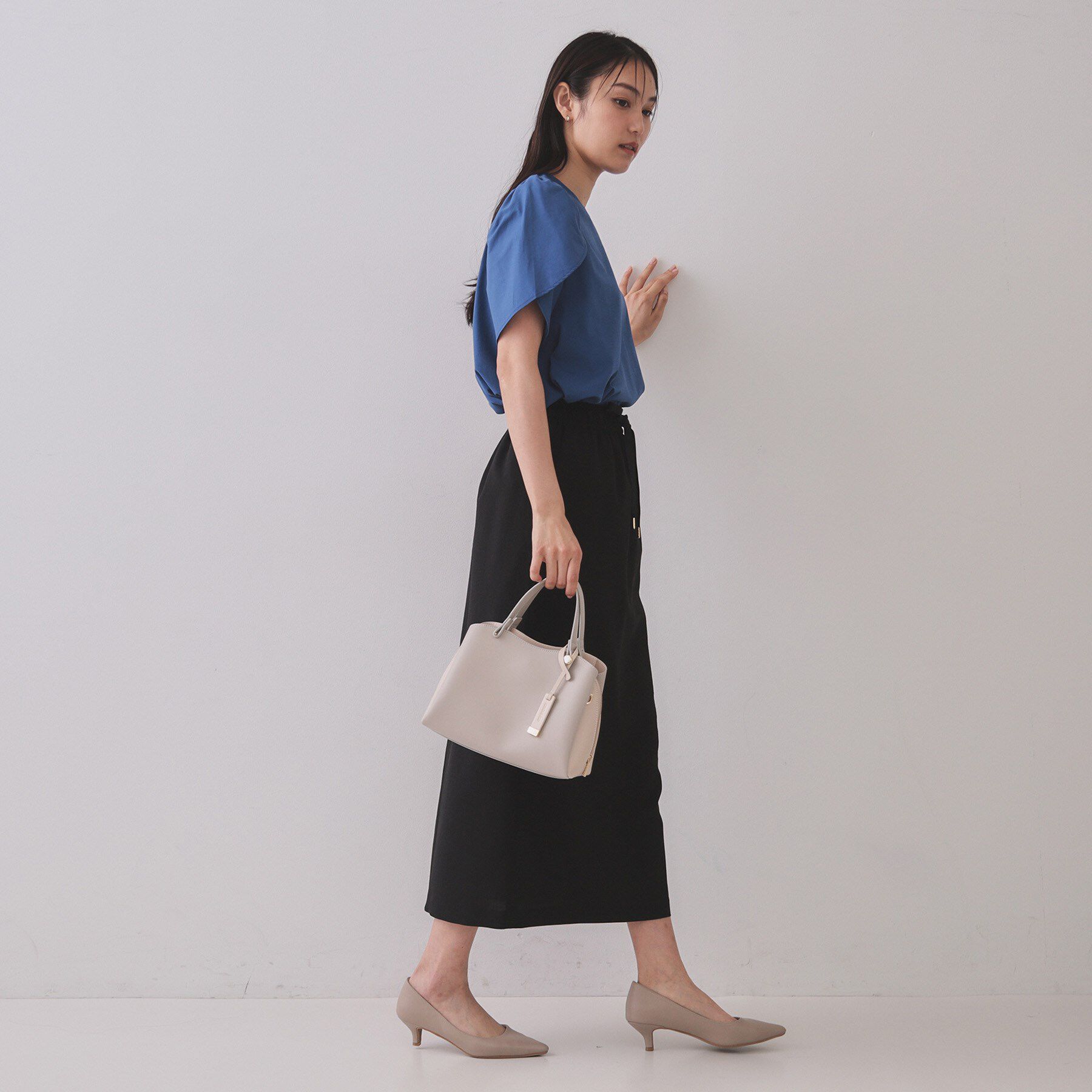 OPAQUE.CLIP「リネンライクイージースカート【洗濯機洗い可/吸水速乾/接触冷感】」|スカート|