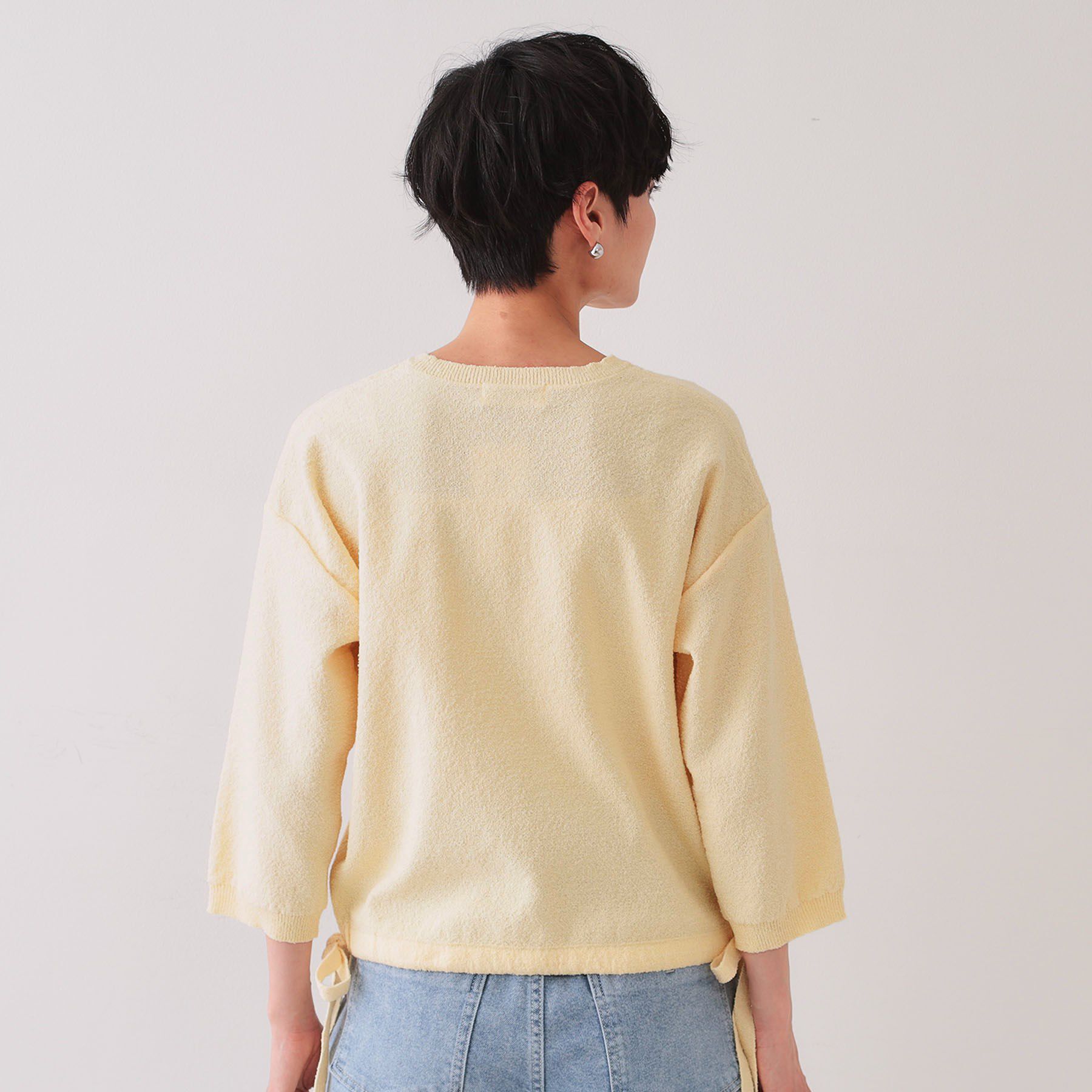 OPAQUE.CLIP「サイドリボンニット【洗濯機洗い可】」|ニット・セーター|