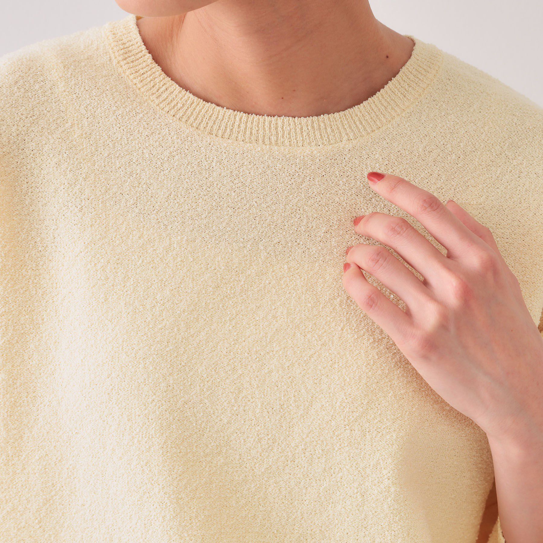 OPAQUE.CLIP「サイドリボンニット【洗濯機洗い可】」|ニット・セーター|