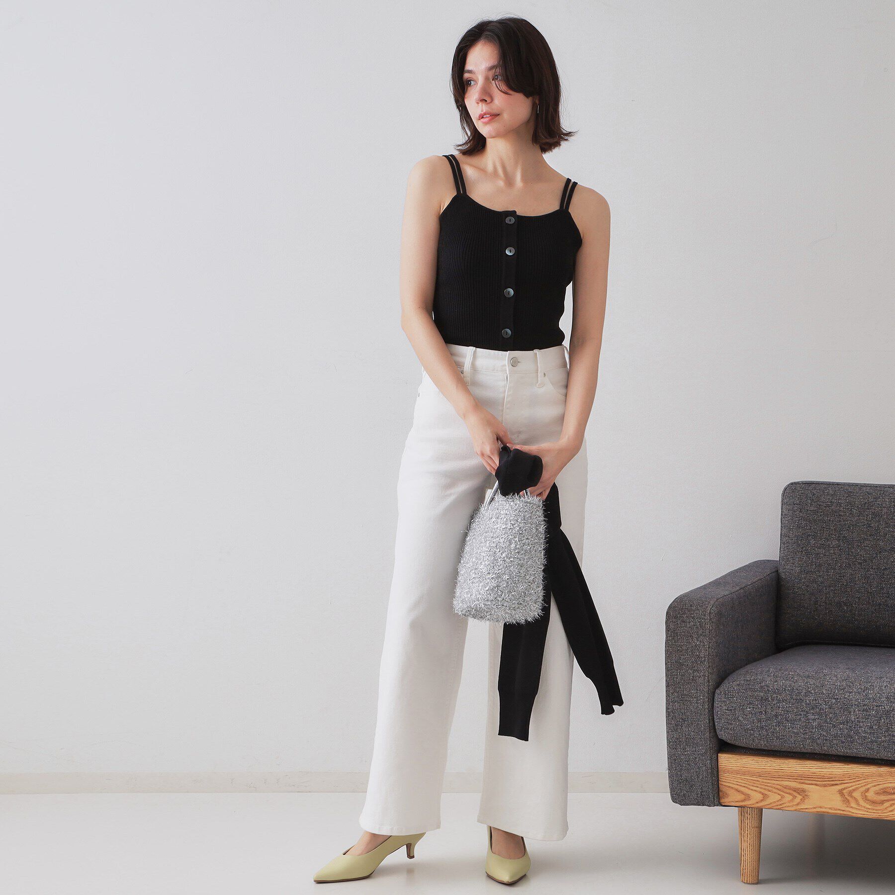 OPAQUE.CLIP「《美人百花掲載》ショートカーディガン&times;リブキャミソール【洗濯機洗い可/抗ピル】」|その他|