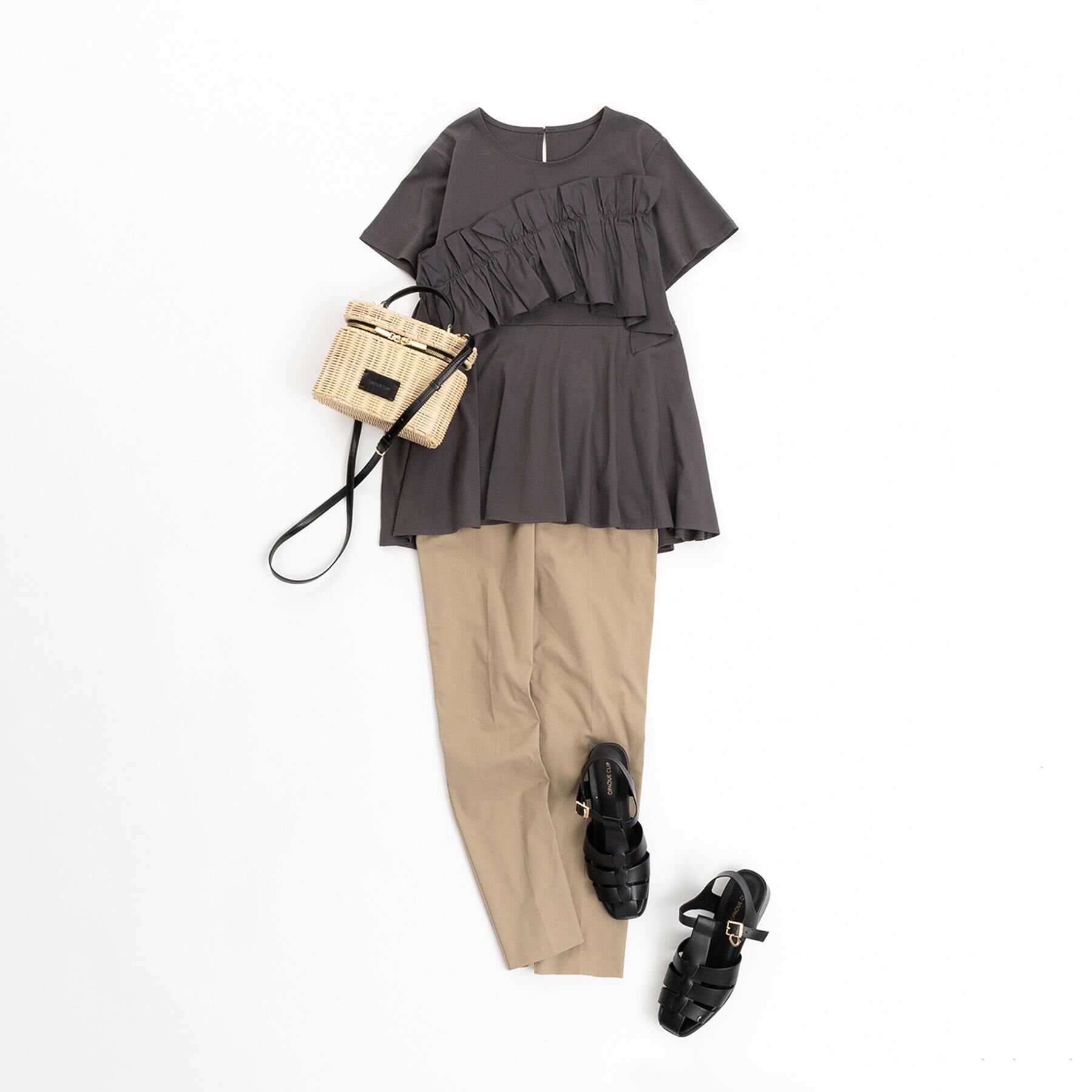 OPAQUE.CLIP「スクエアトゥグルカサンダル」|サンダル|