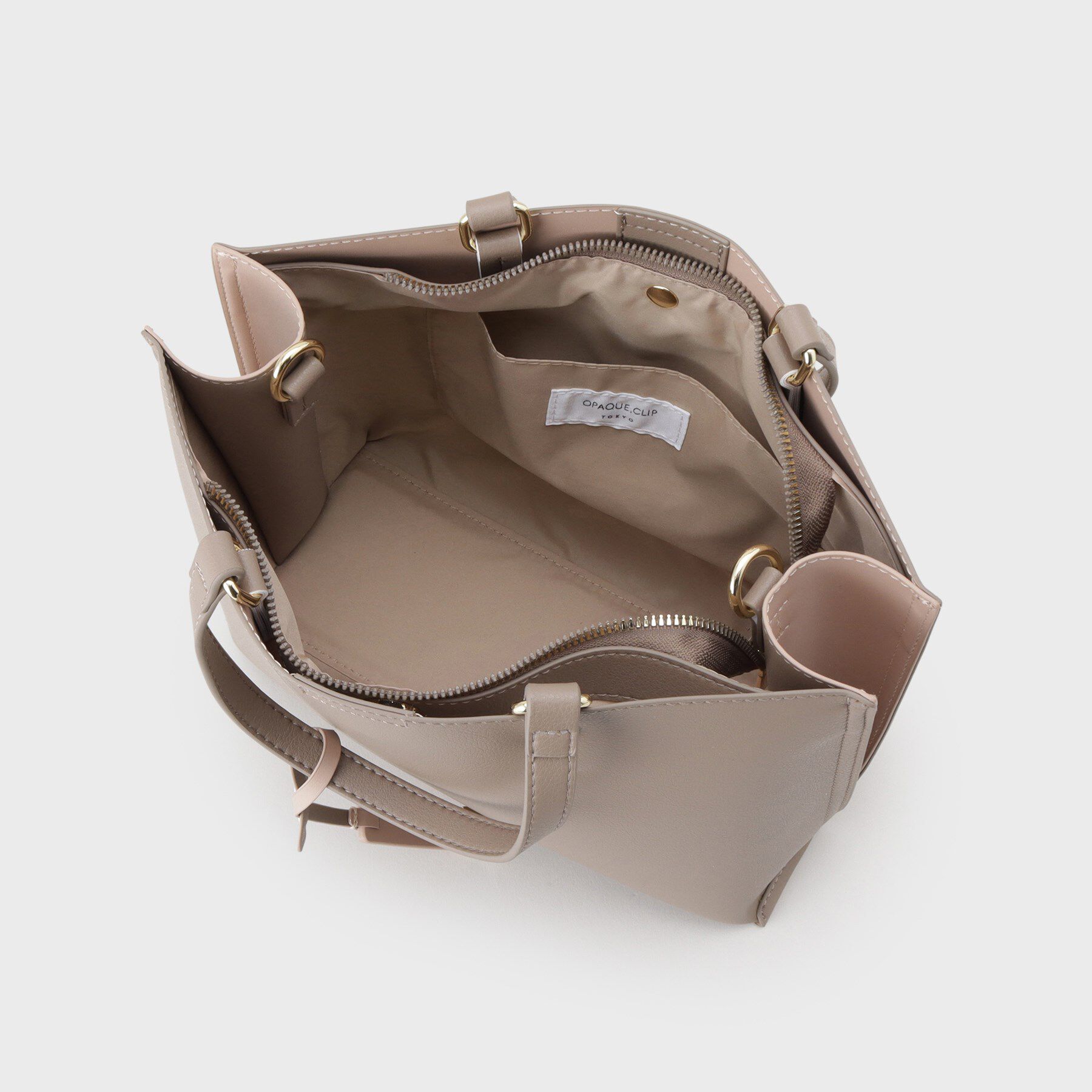 OPAQUE.CLIP「【2WAY】バイカラー3層ミドルトートバッグ」|トートバッグ|