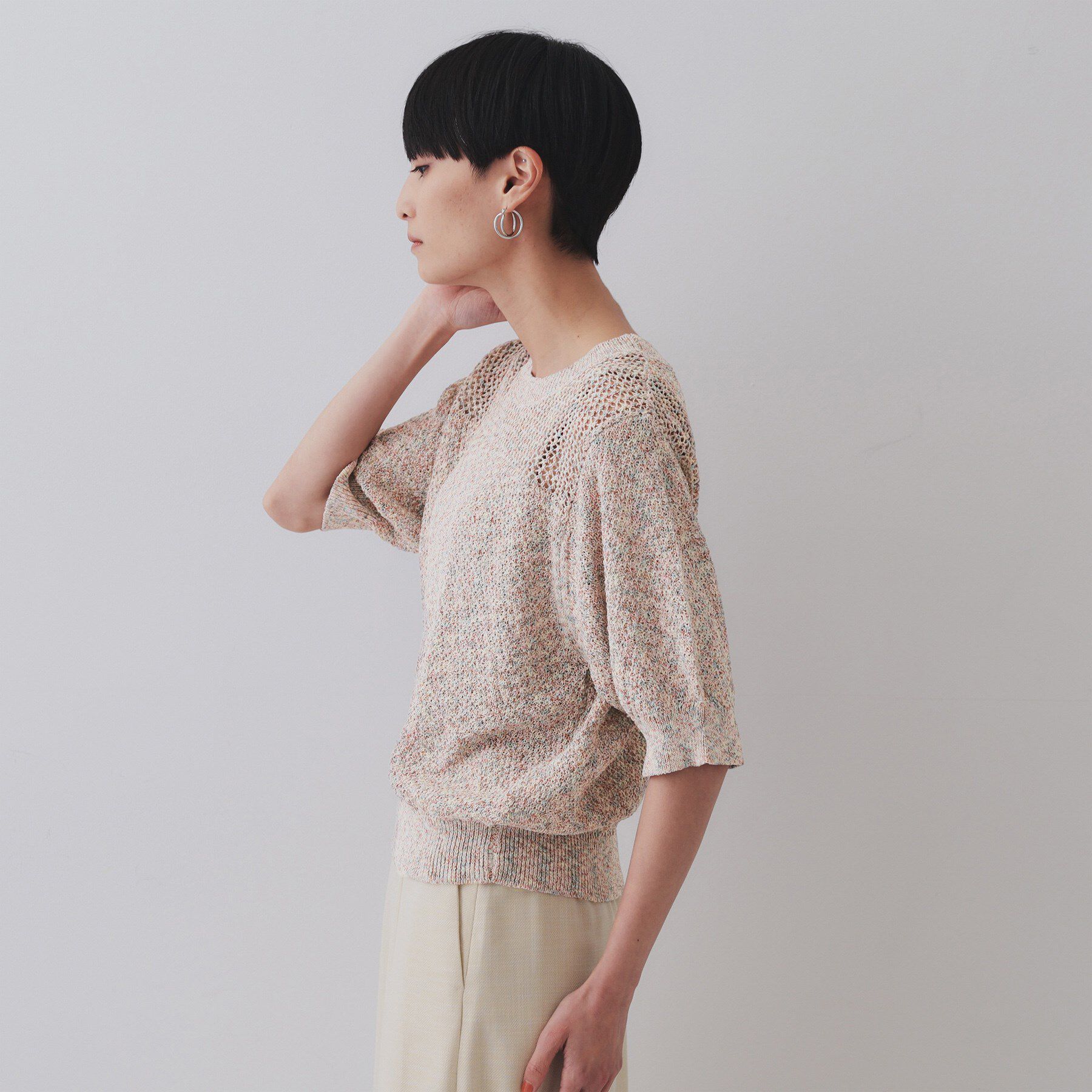 OPAQUE.CLIP「MIXヤーンカラーニット【洗濯機洗い可／抗ピル】」|ニット・セーター|