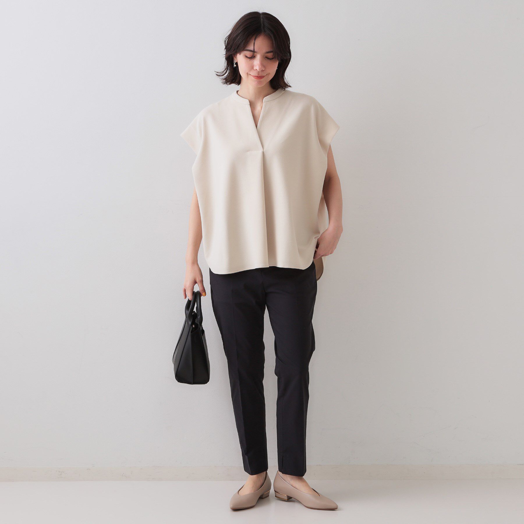 OPAQUE.CLIP「麻混ハイストレッチイージースティックパンツ【洗濯機洗い可】」|その他|