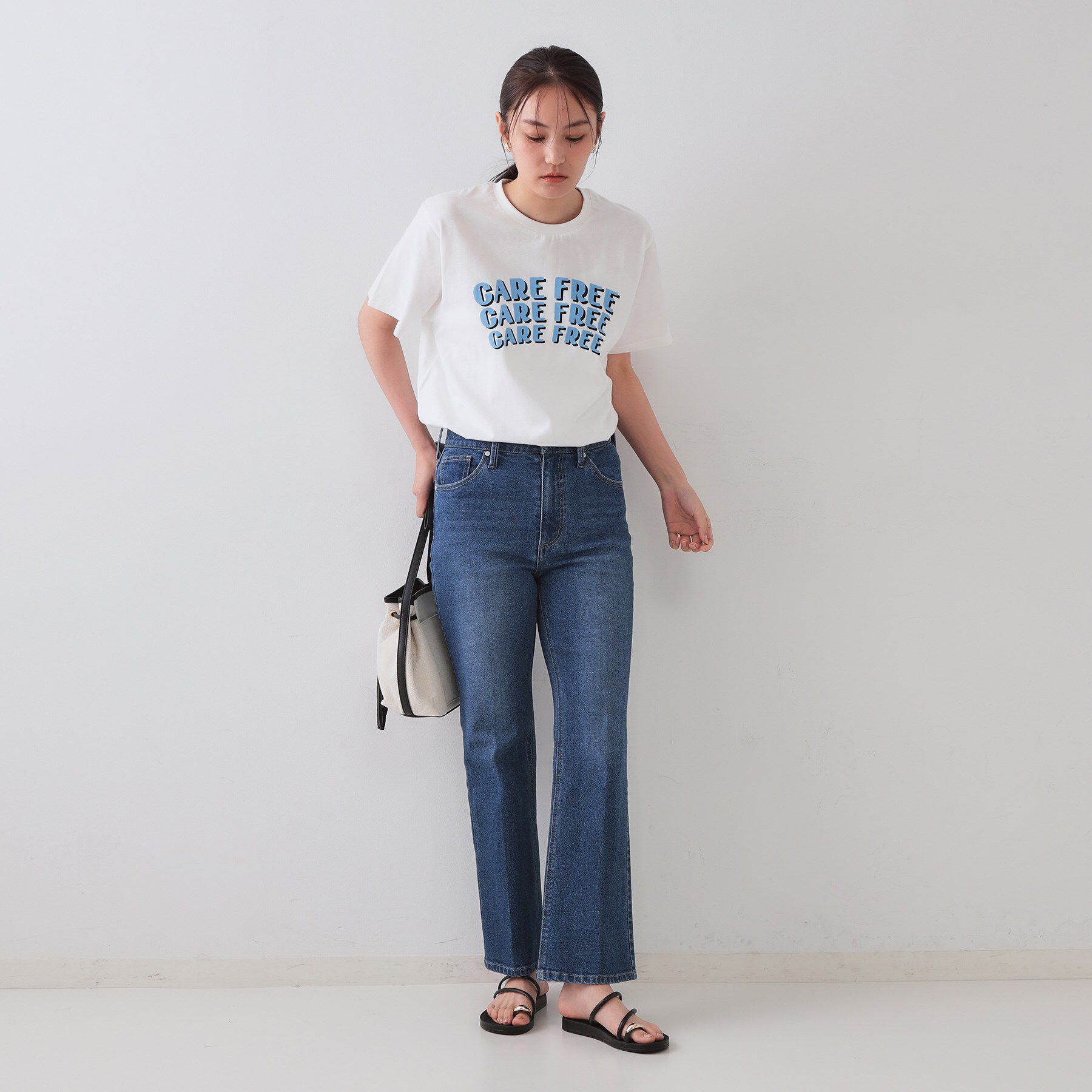 OPAQUE.CLIP「カラーロゴTシャツ【洗濯機洗い可】」|Tシャツ・カットソー|