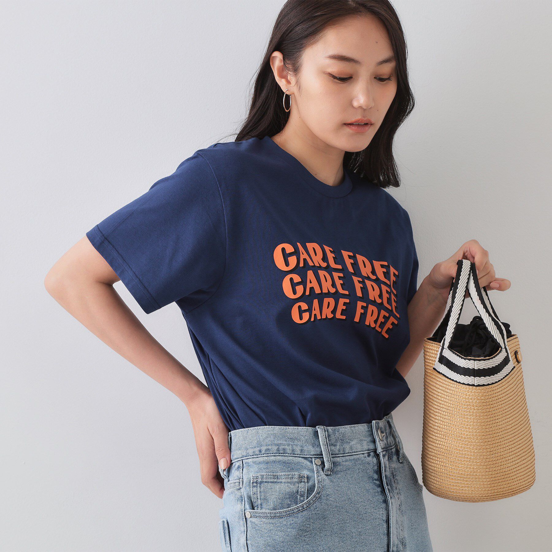 OPAQUE.CLIP「カラーロゴTシャツ【洗濯機洗い可】」|Tシャツ・カットソー|