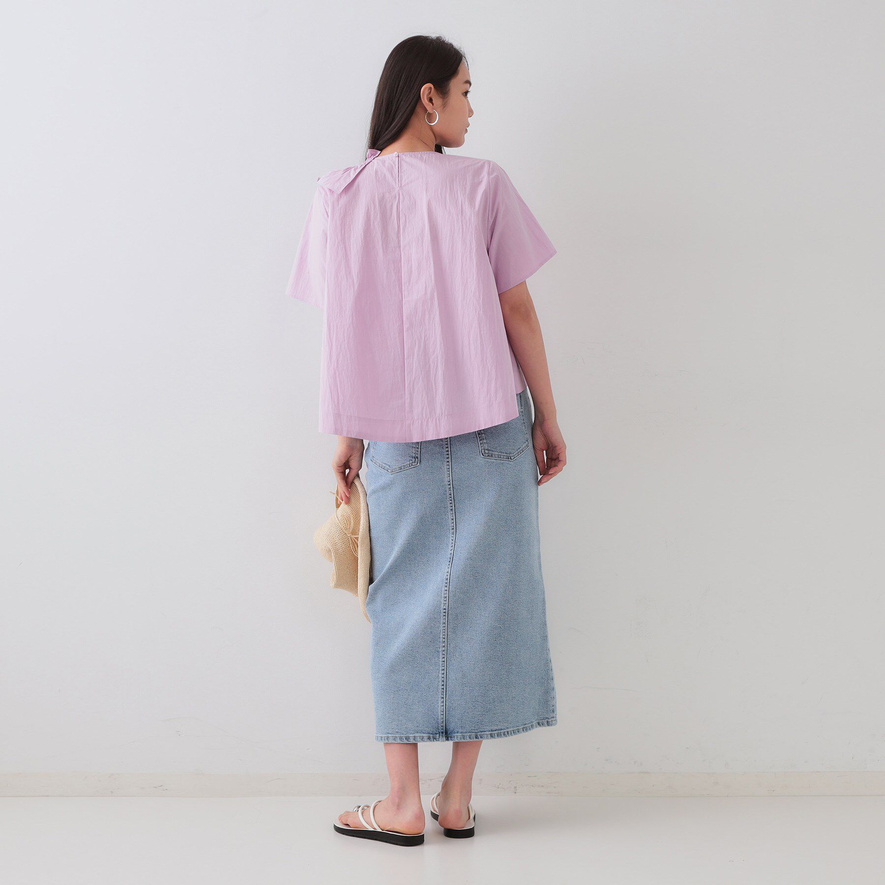 OPAQUE.CLIP「アシンメトリーフリルブラウス【洗濯機洗い可】」|シャツ・ブラウス|