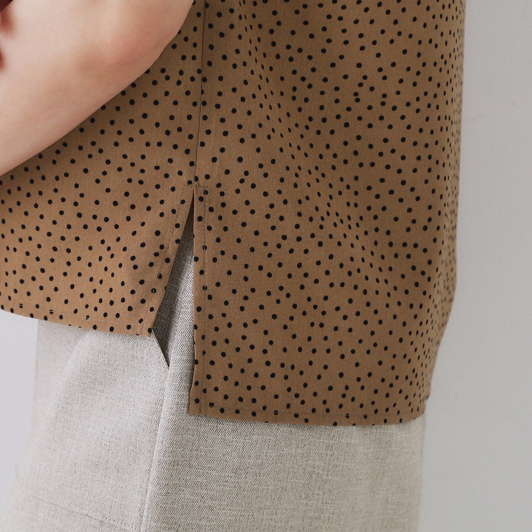 OPAQUE.CLIP「ラッピングボウタイドットブラウス【洗濯機洗い可】」|シャツ・ブラウス|