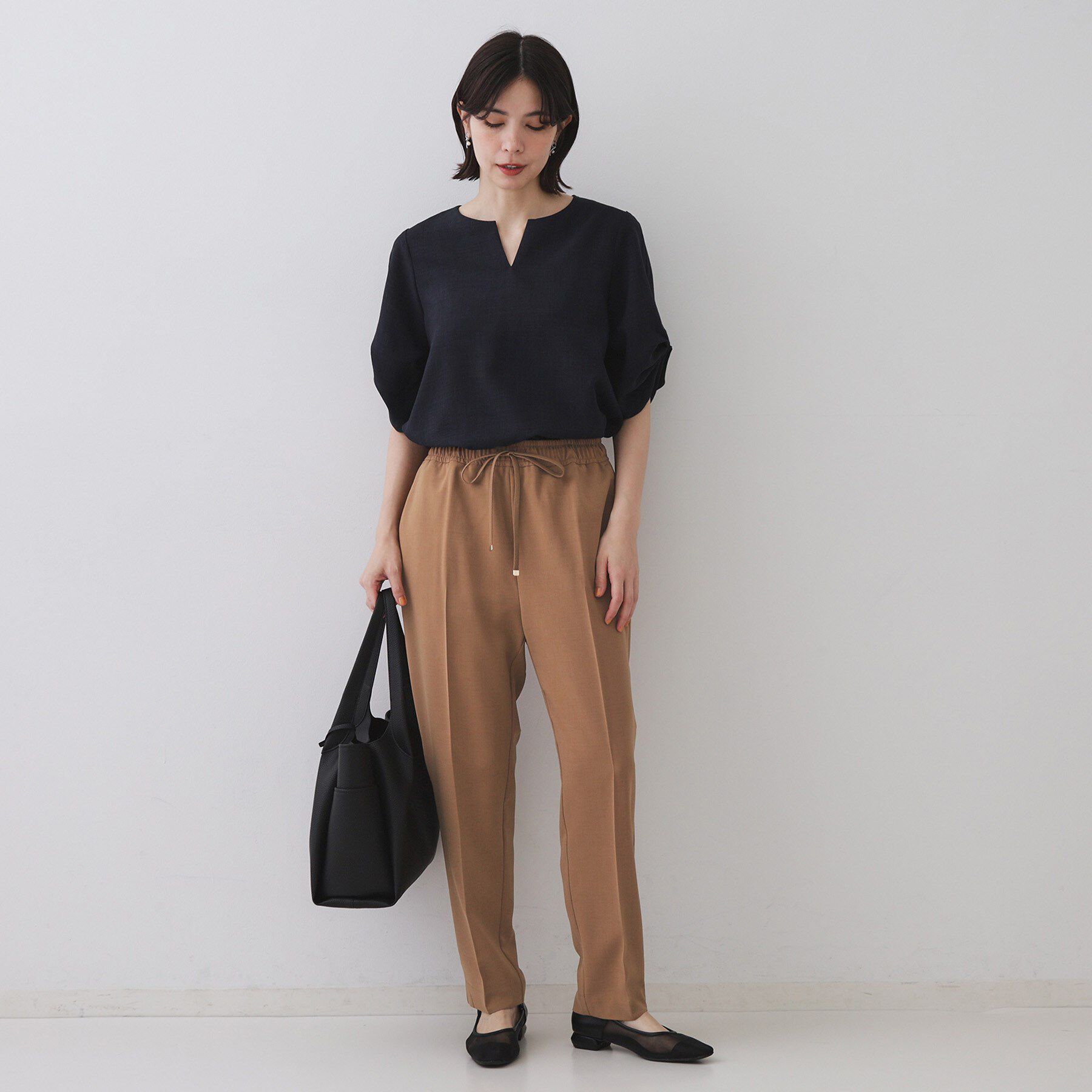 OPAQUE.CLIP「《丈が選べる/SS-LLサイズ》美脚ストレッチイージーテーパードパンツ/セットアップ対応【防シワ/洗」|その他|