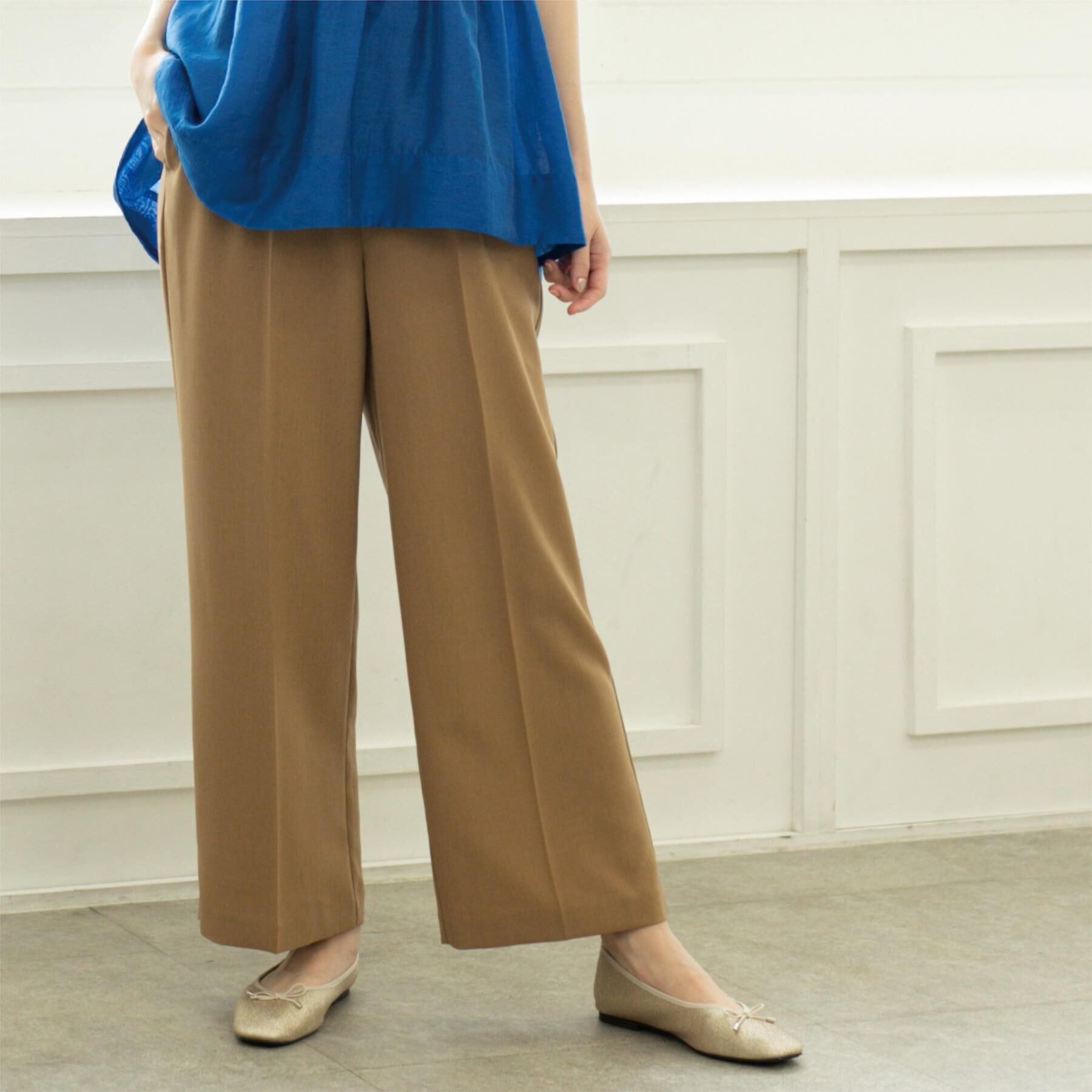 OPAQUE.CLIP「《丈が選べる/SS-LLサイズ》美脚ストレッチイージーワイドパンツ/セットアップ対応【防シワ/洗濯機」|その他|