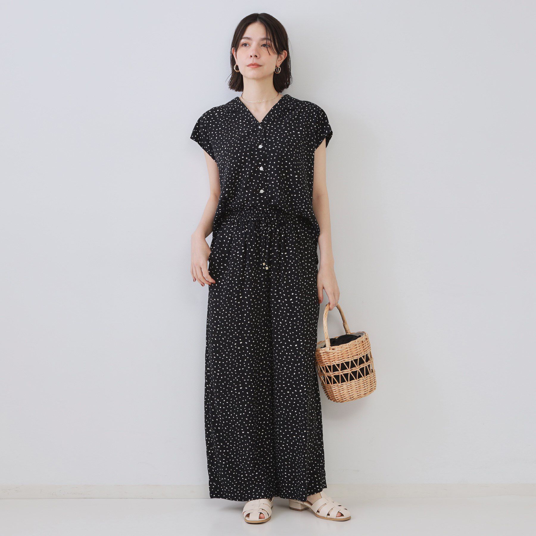 OPAQUE.CLIP「幾何柄プリントシャツ/セットアップ対応【洗える】」|シャツ・ブラウス|